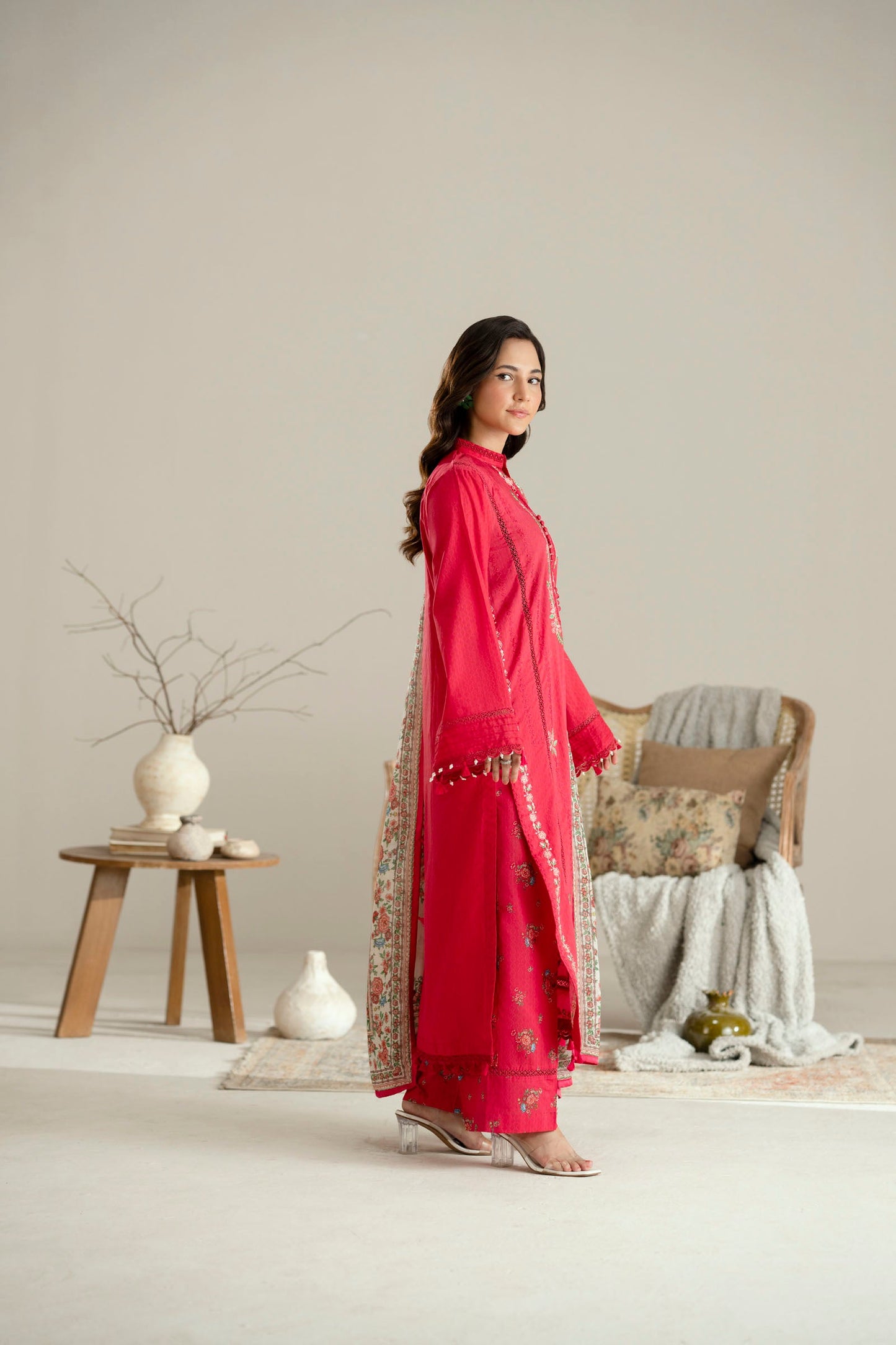 Cotton Lawn Digital Print Embroidery