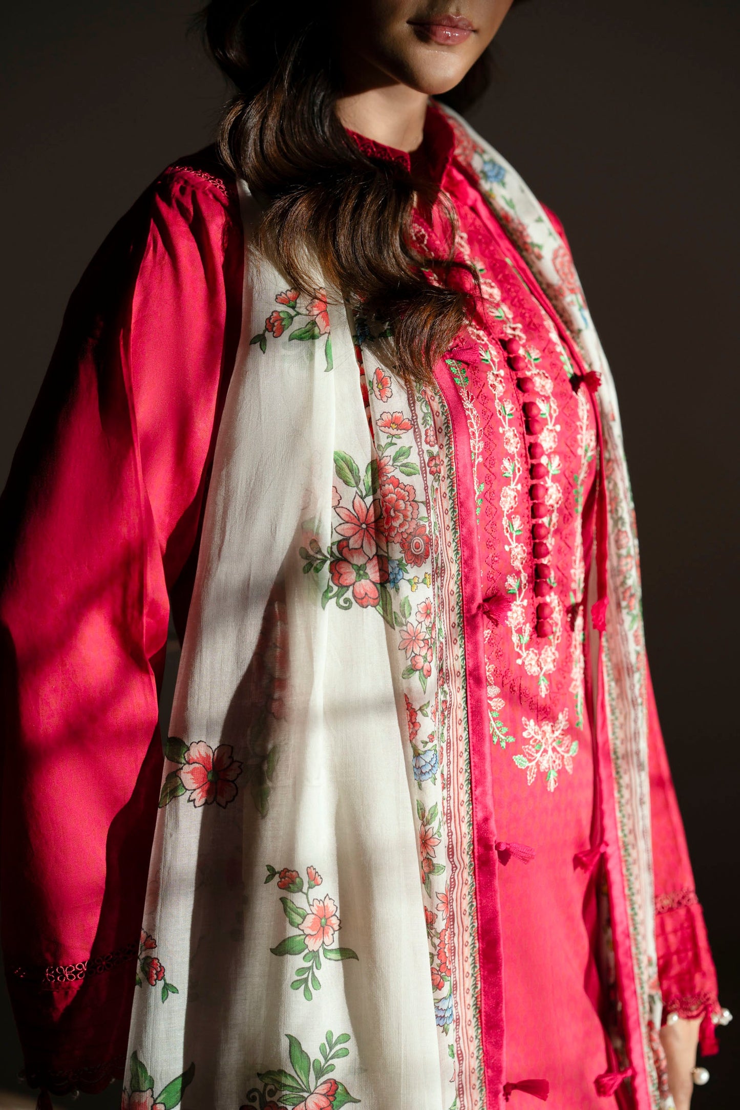 Cotton Lawn Digital Print Embroidery