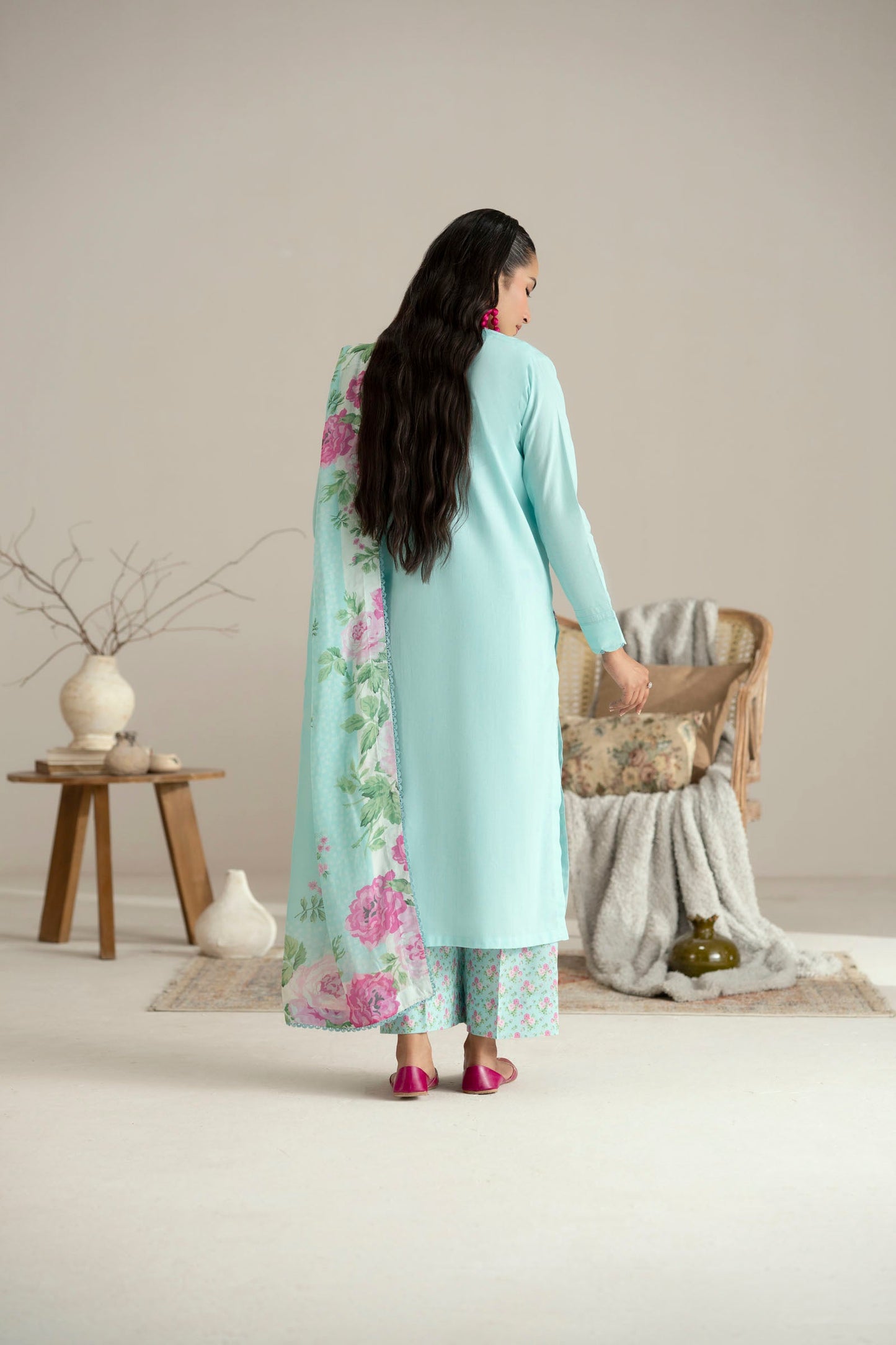 Cotton Lawn Digital Print Embroidery
