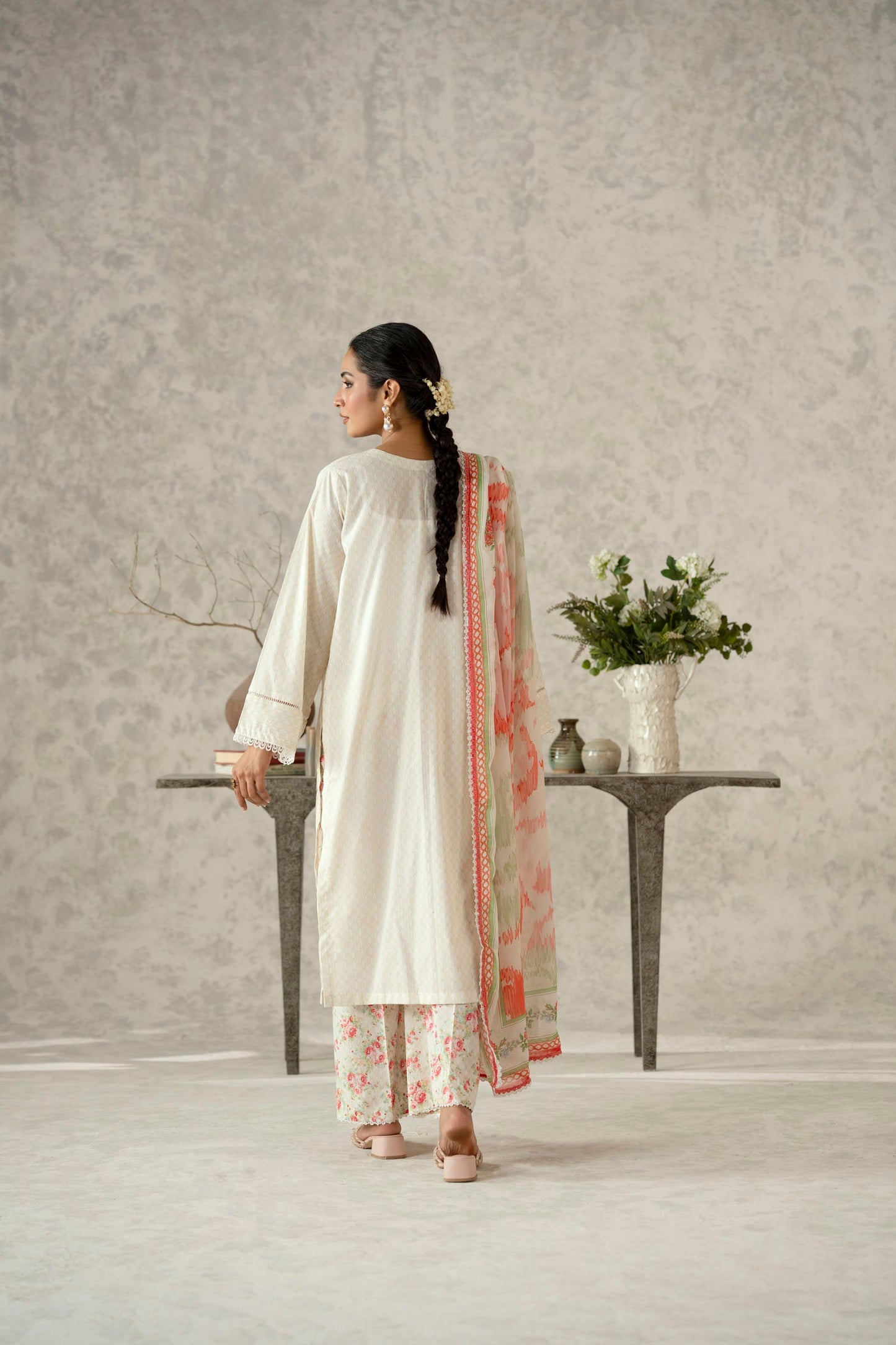 Cotton Lawn Digital Print Embroidery