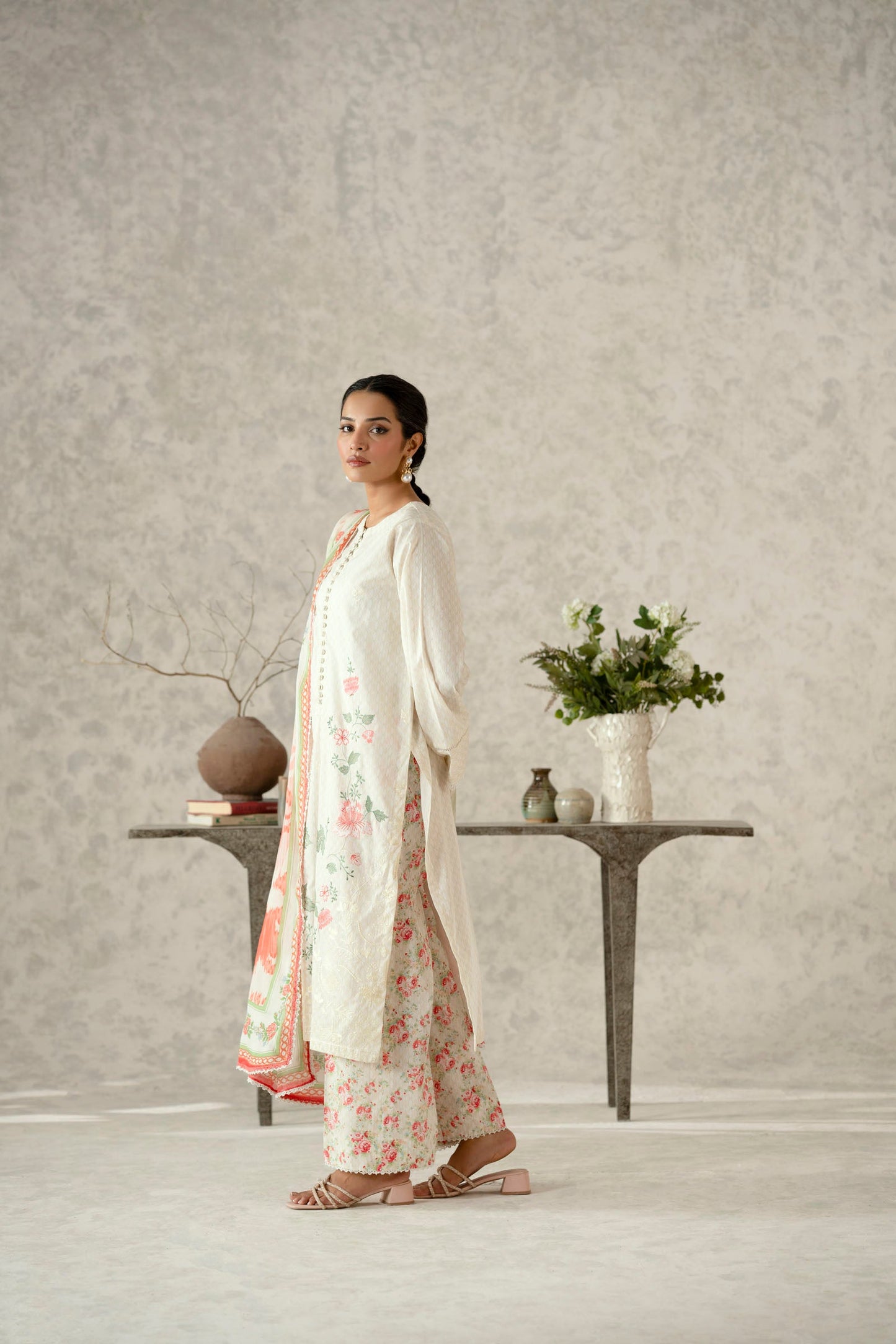 Cotton Lawn Digital Print Embroidery