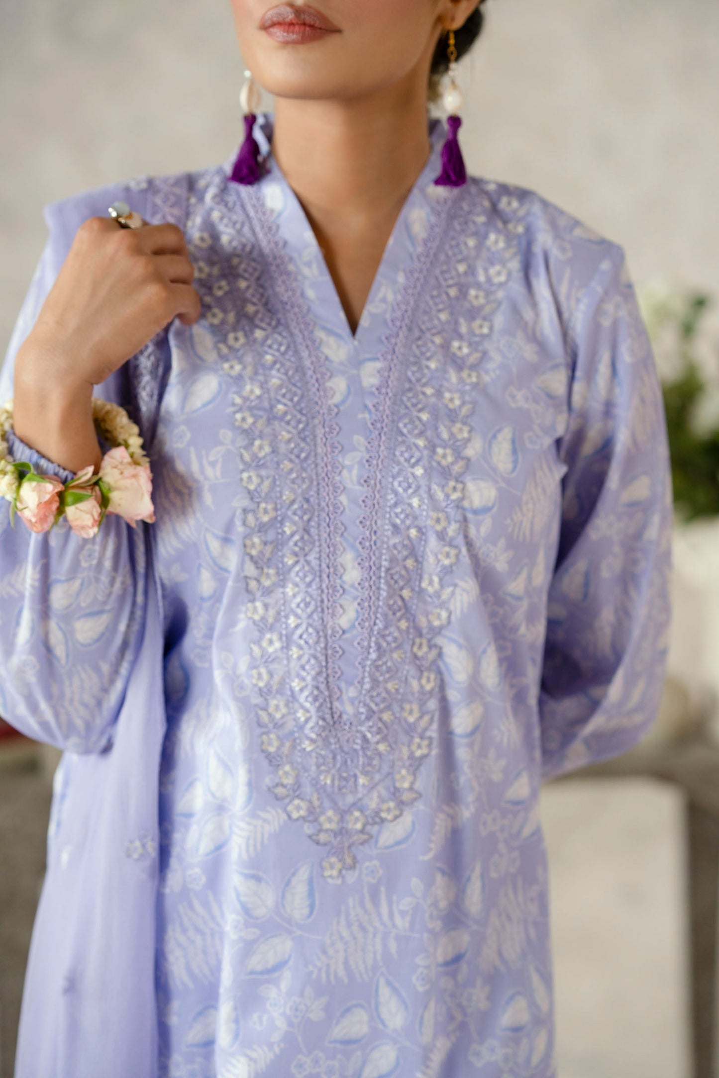 Cotton Lawn Digital Print Embroidery