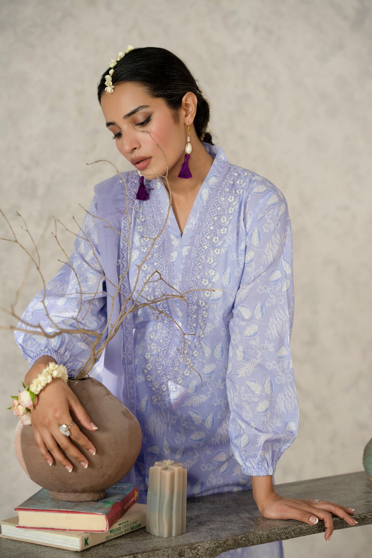 Cotton Lawn Digital Print Embroidery