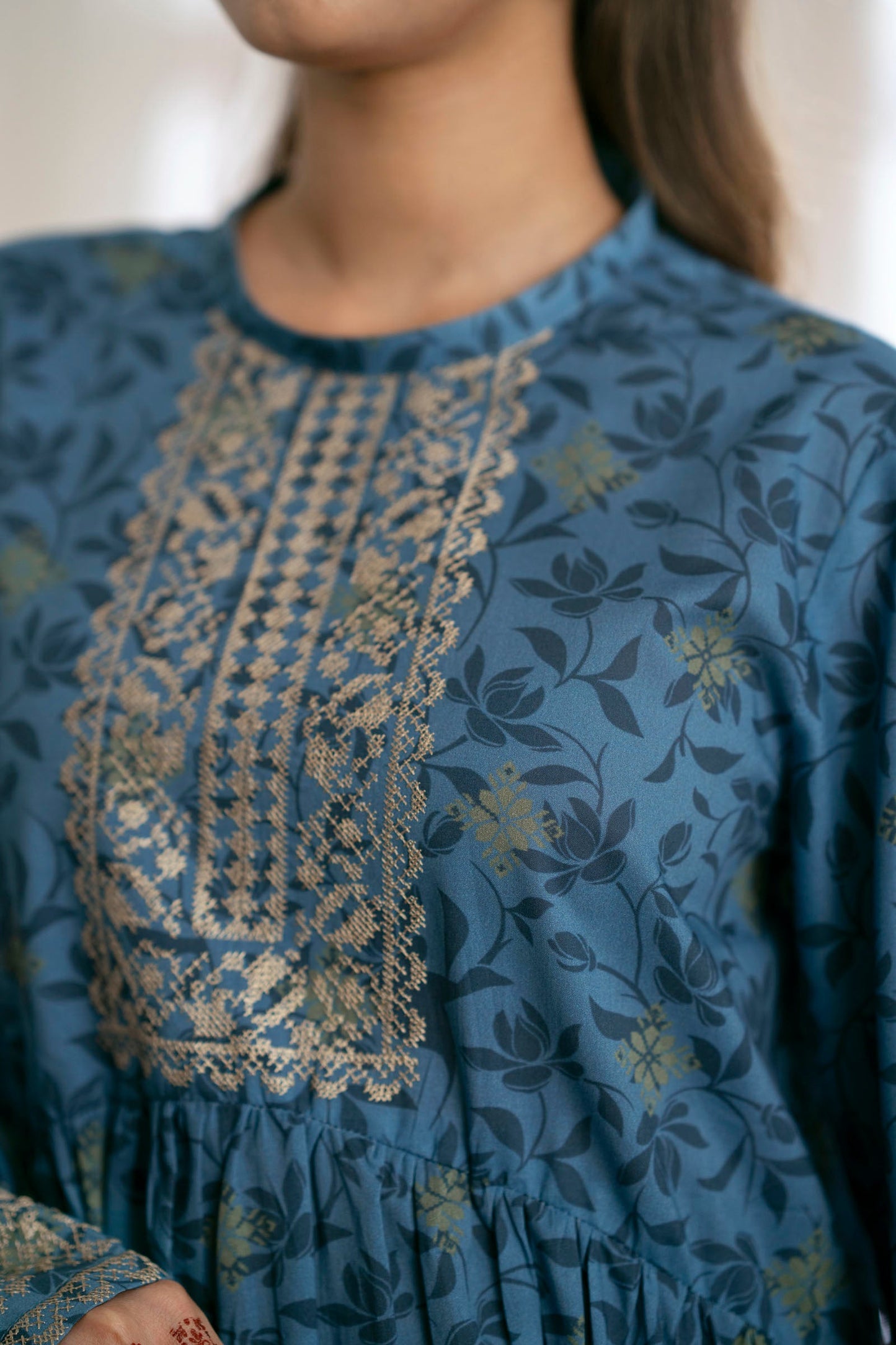 Cotton Lawn Digital Print Embroidery