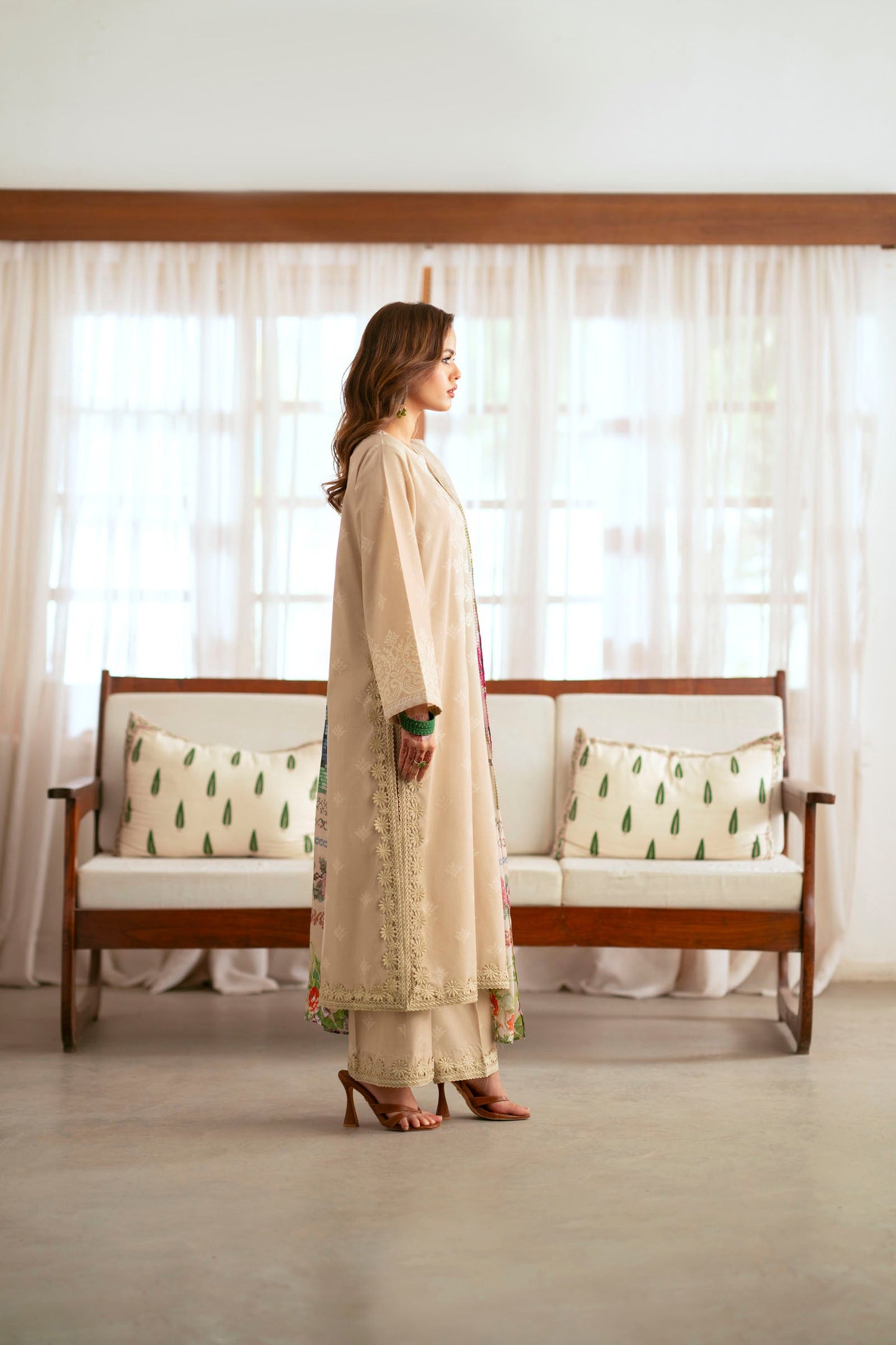 Cotton Lawn Digital Print Embroidery