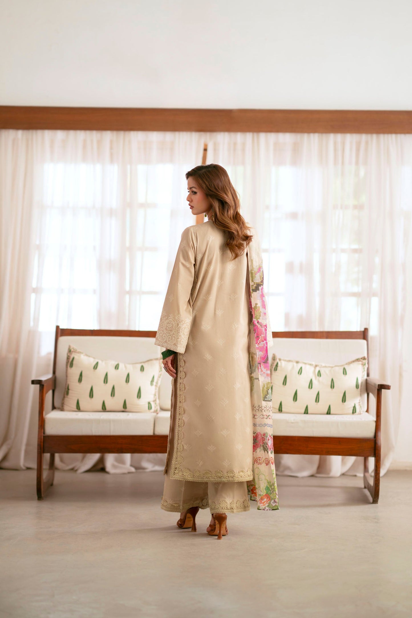 Cotton Lawn Digital Print Embroidery