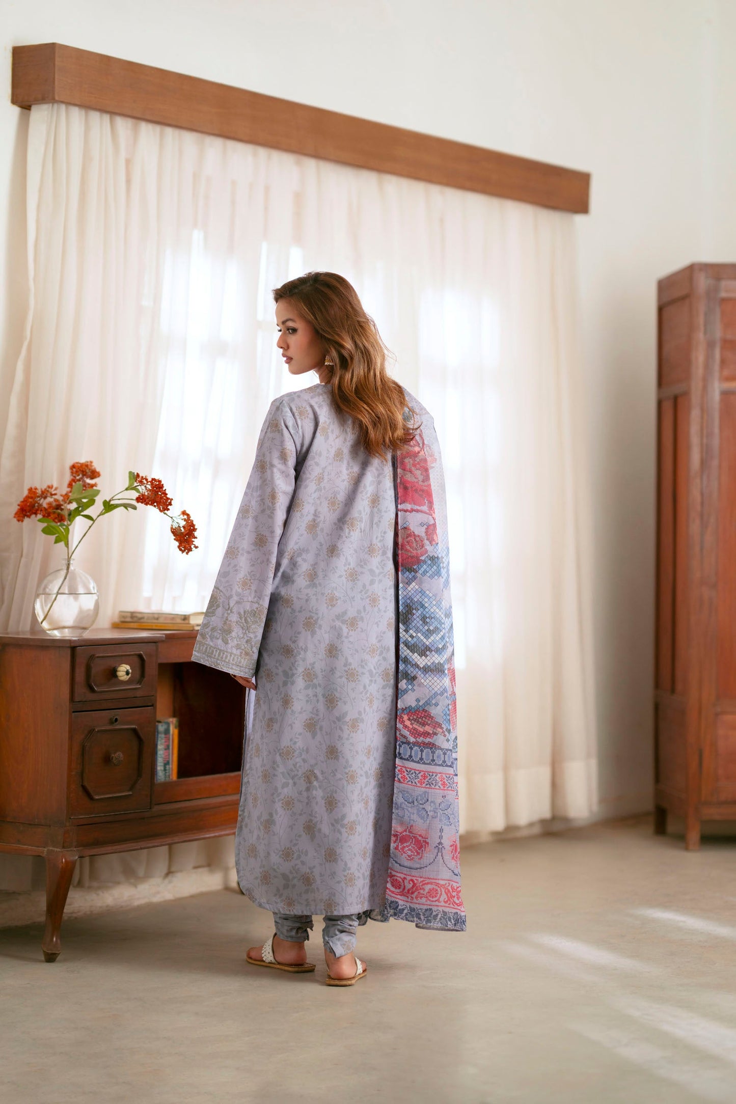 Cotton Lawn Digital Print Embroidery