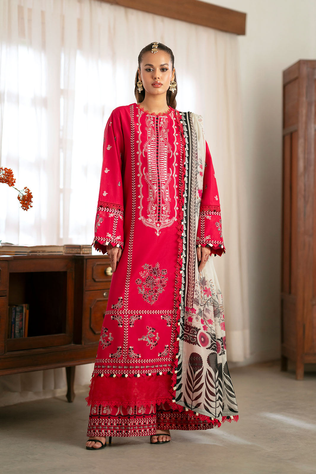 Cotton Lawn Dyed Embroidery