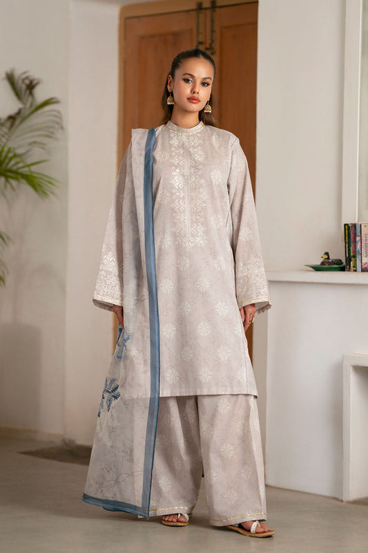 Cotton Lawn Digital Print Embroidery