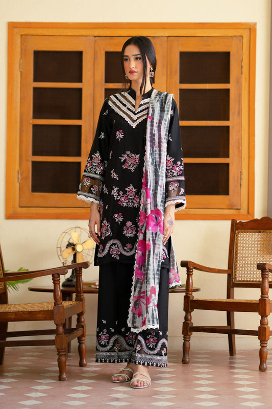 Cotton Lawn Dyed Embroidery