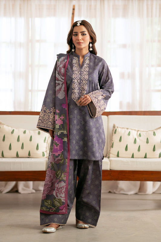 Cotton Lawn Digital Print Embroidery