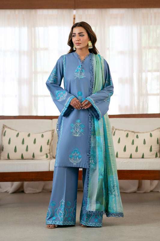 Cotton Lawn Dyed Embroidery