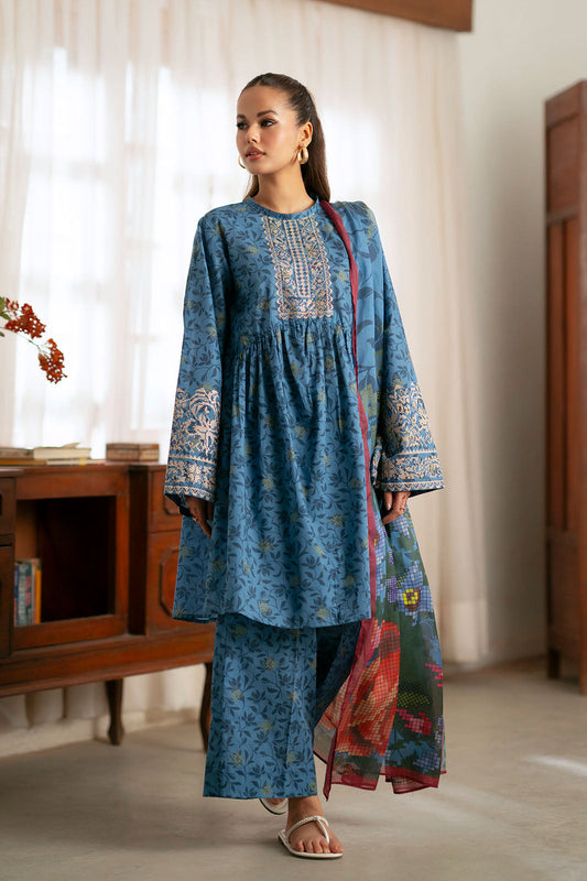 Cotton Lawn Digital Print Embroidery