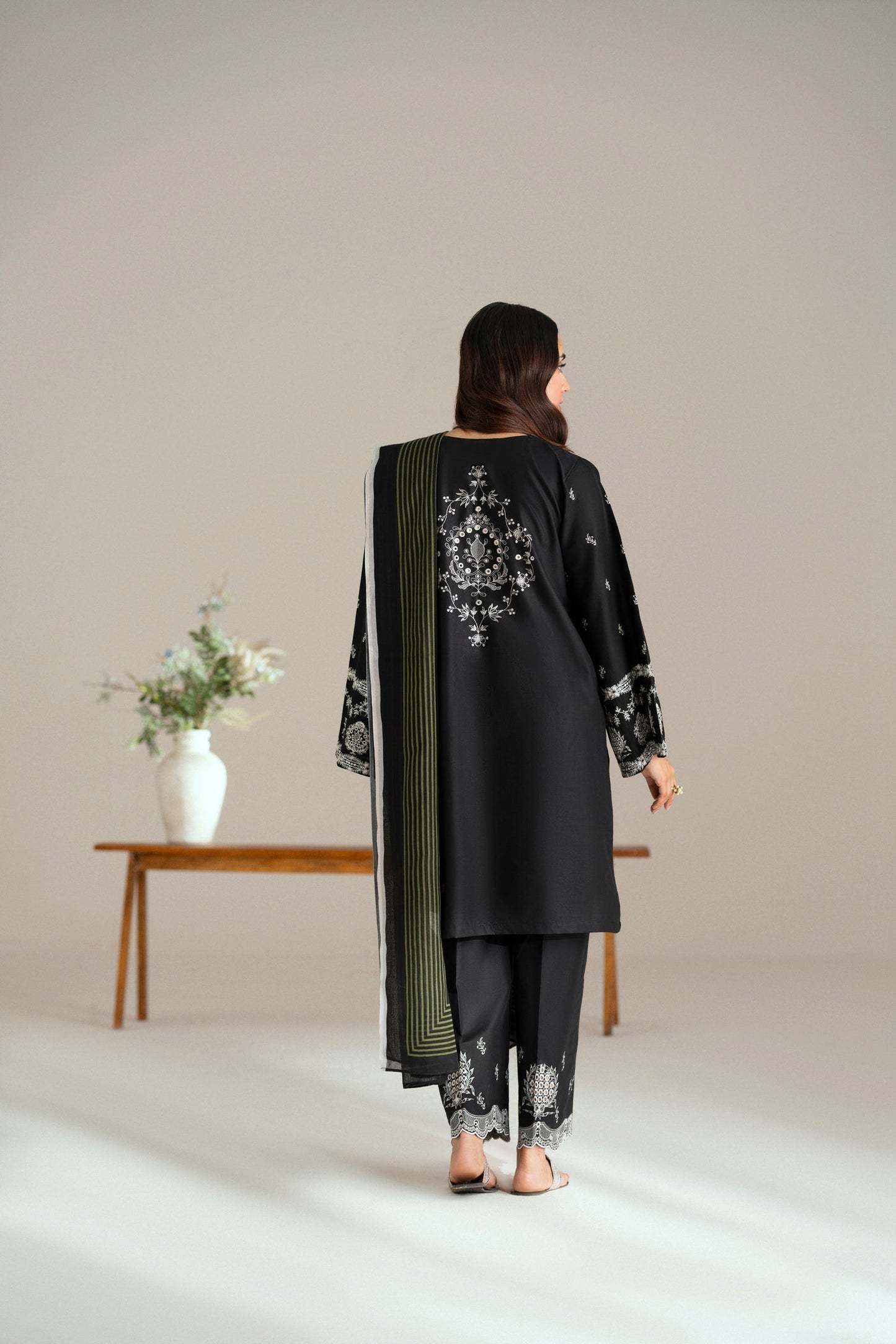 Cotton Lawn Dyed Embroidery