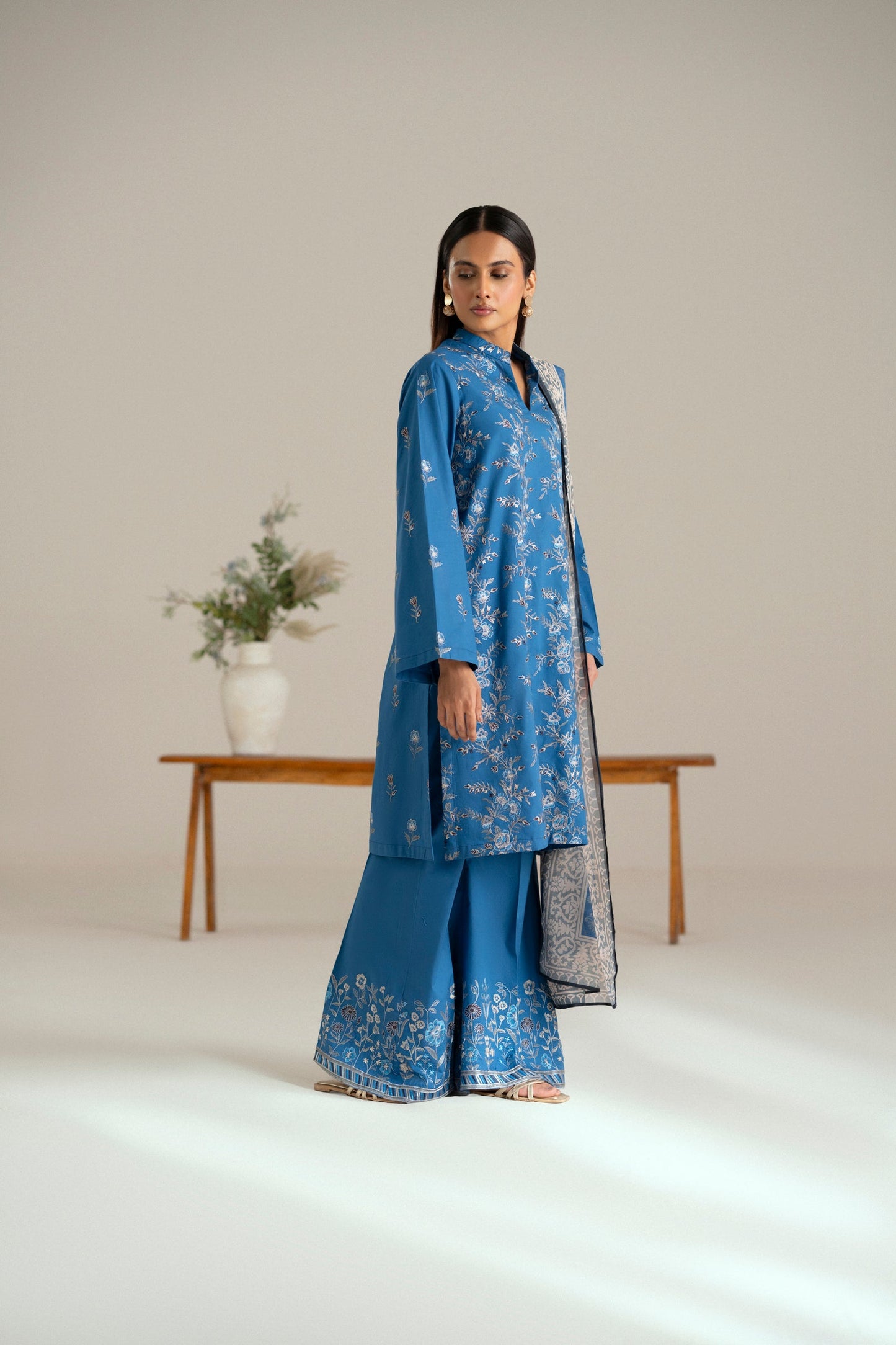 Cotton Lawn Dyed Embroidery