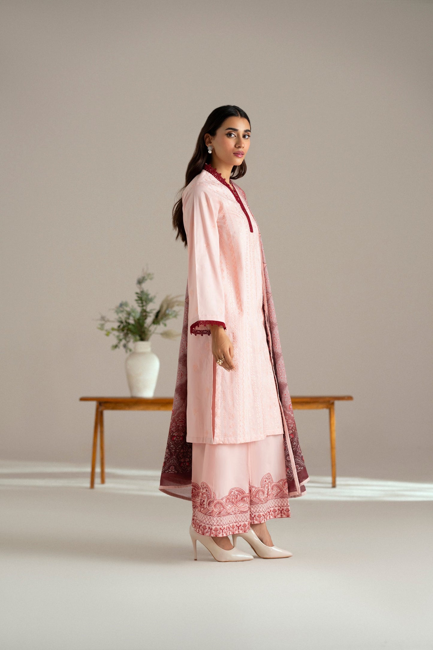 Cotton Lawn Dyed Embroidery