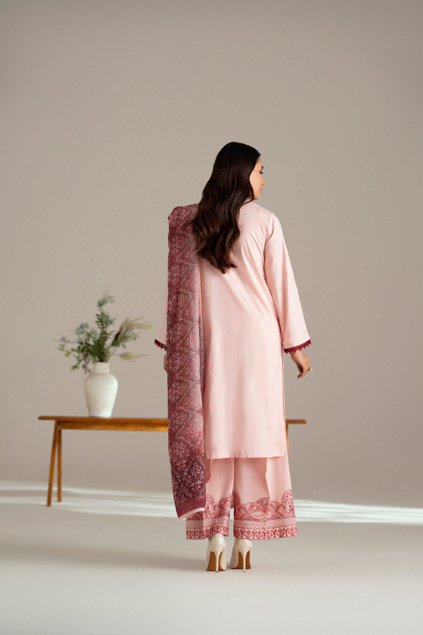 Cotton Lawn Dyed Embroidery