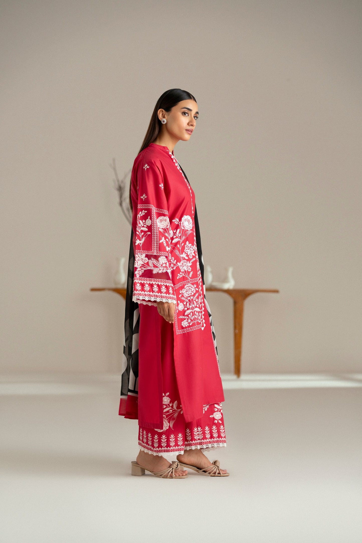 Cotton Lawn Dyed Embroidery