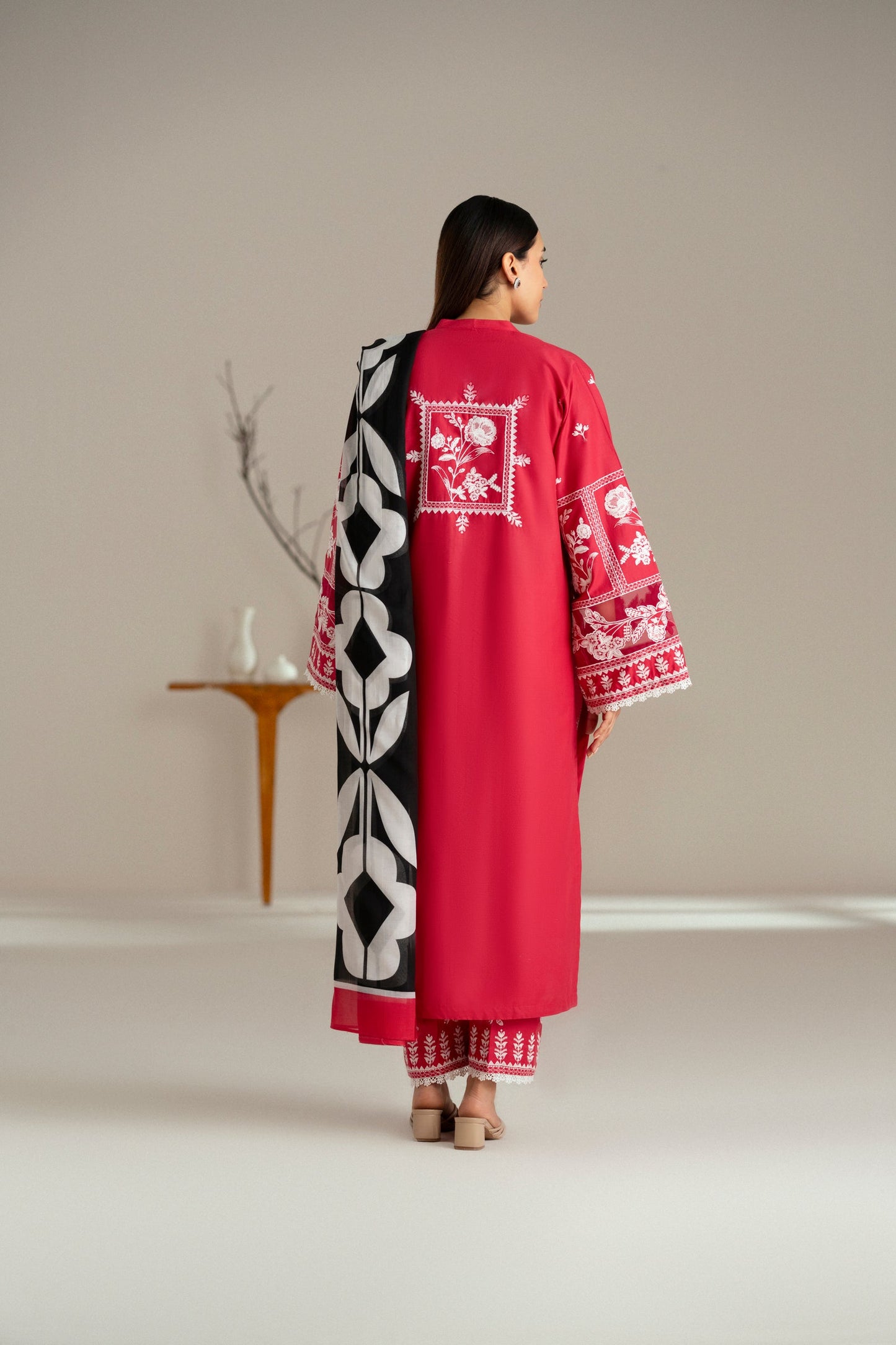 Cotton Lawn Dyed Embroidery