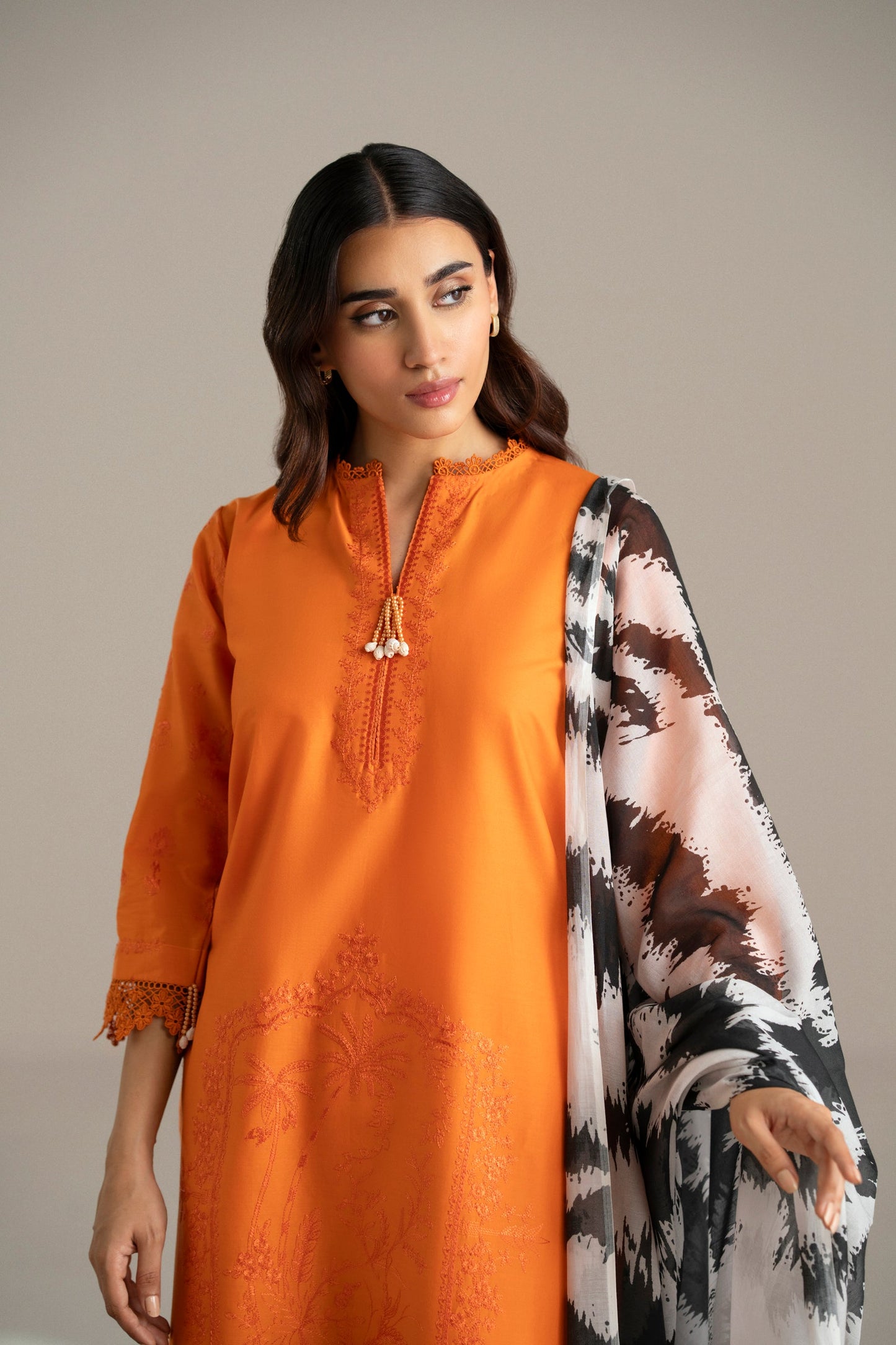 Cotton Lawn Dyed Embroidery