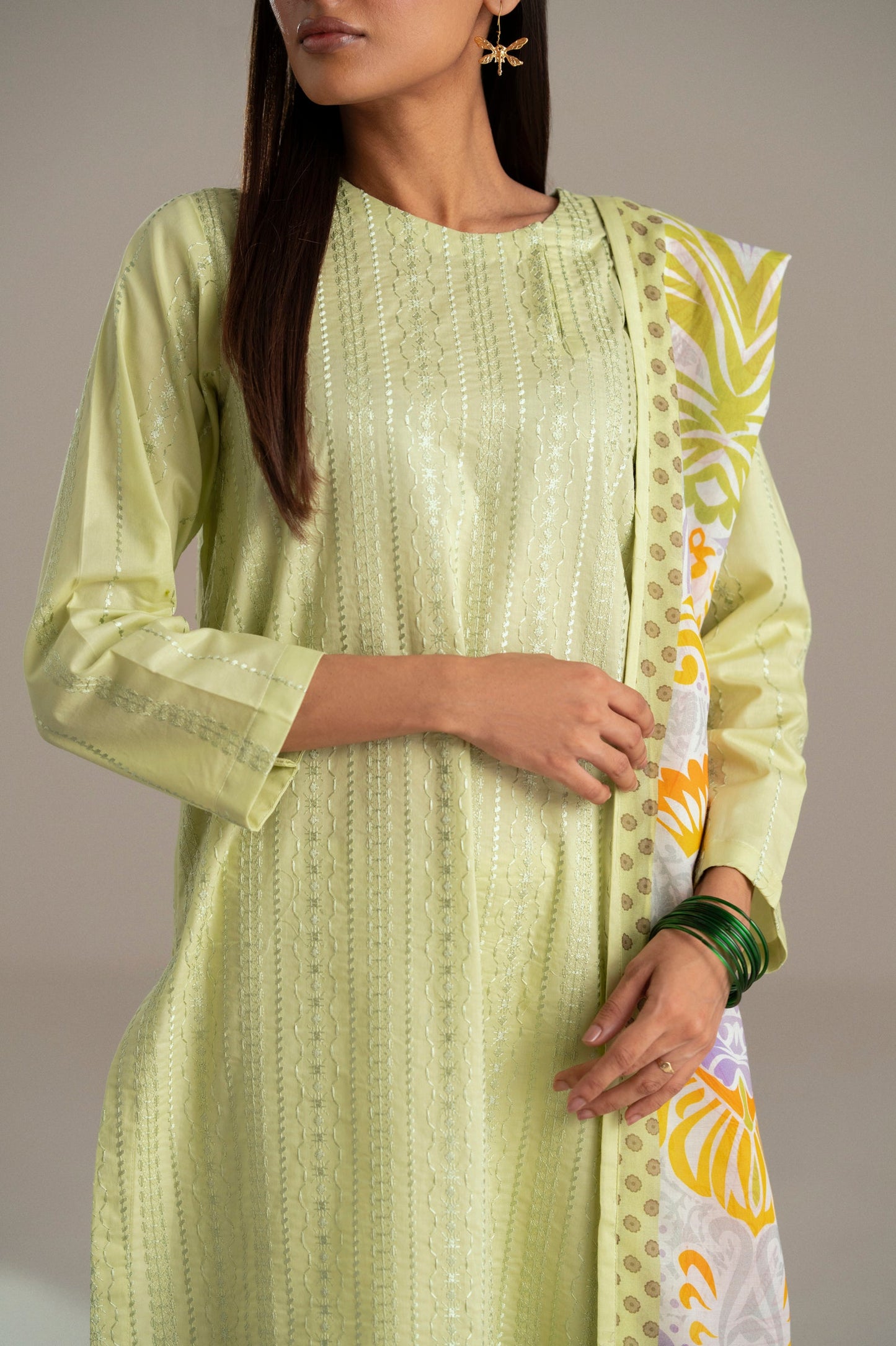 Cotton Lawn Dyed Embroidery