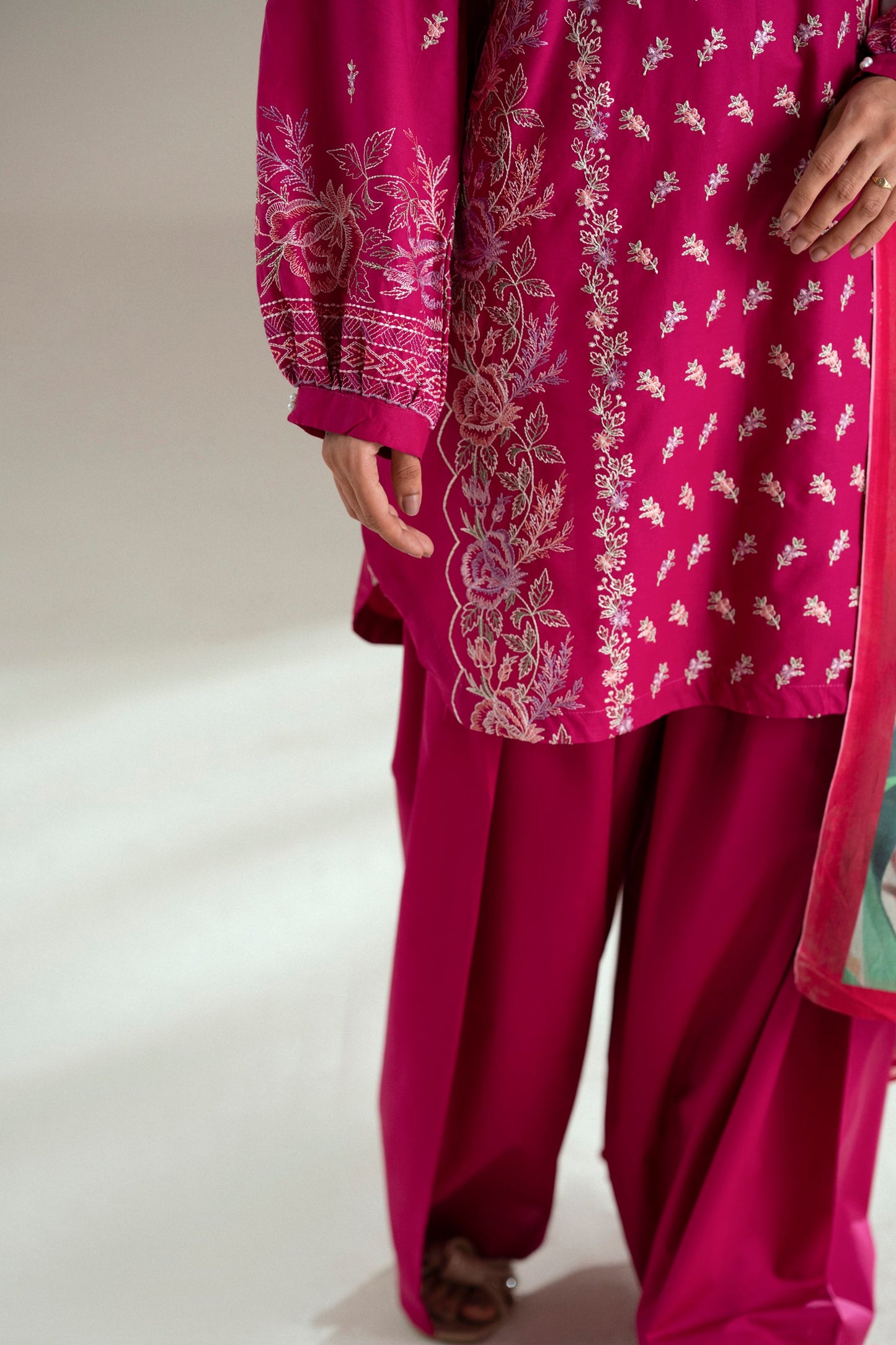 Cotton Lawn Dyed Embroidery