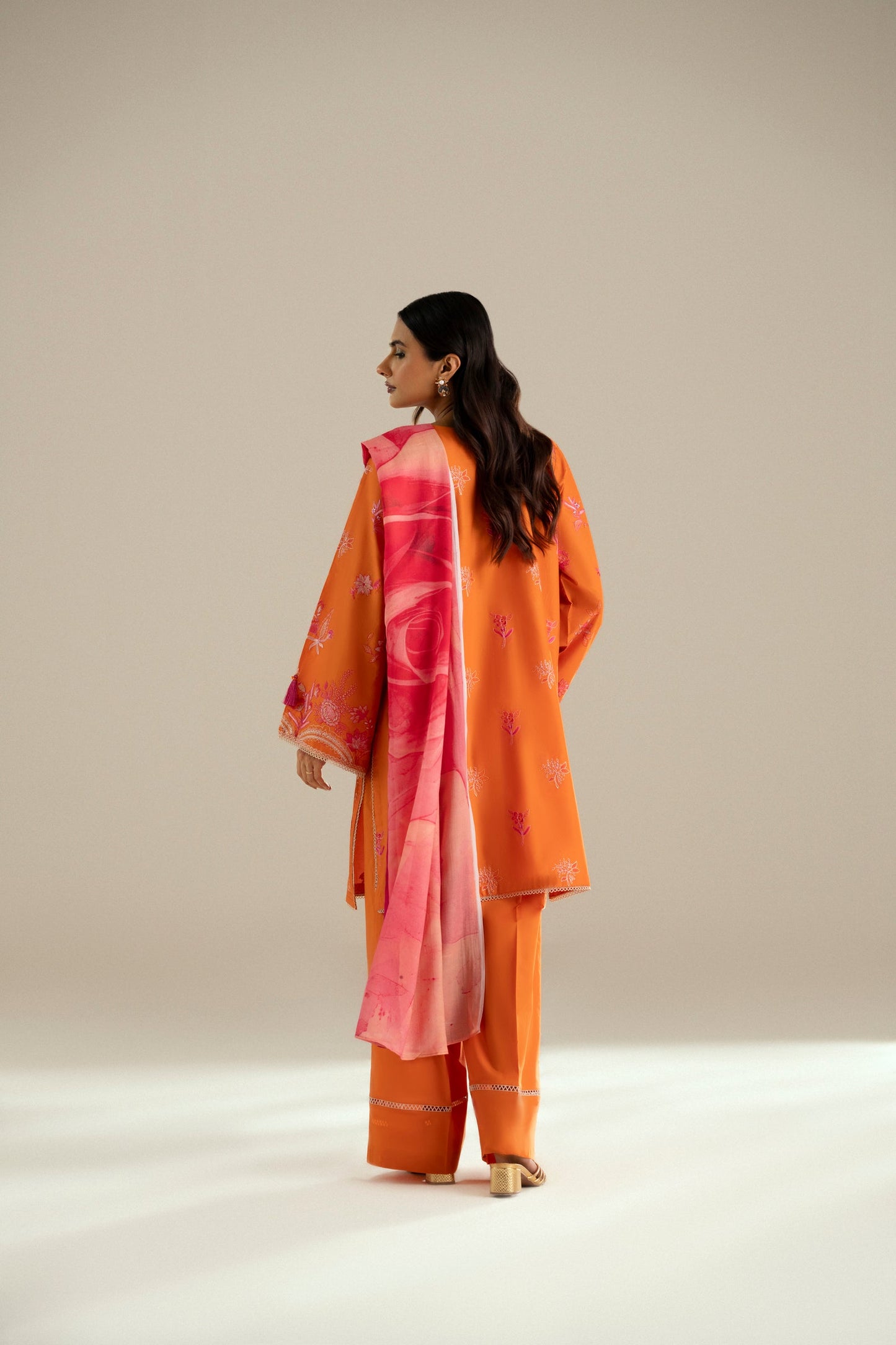 Cotton Lawn Dyed Embroidery