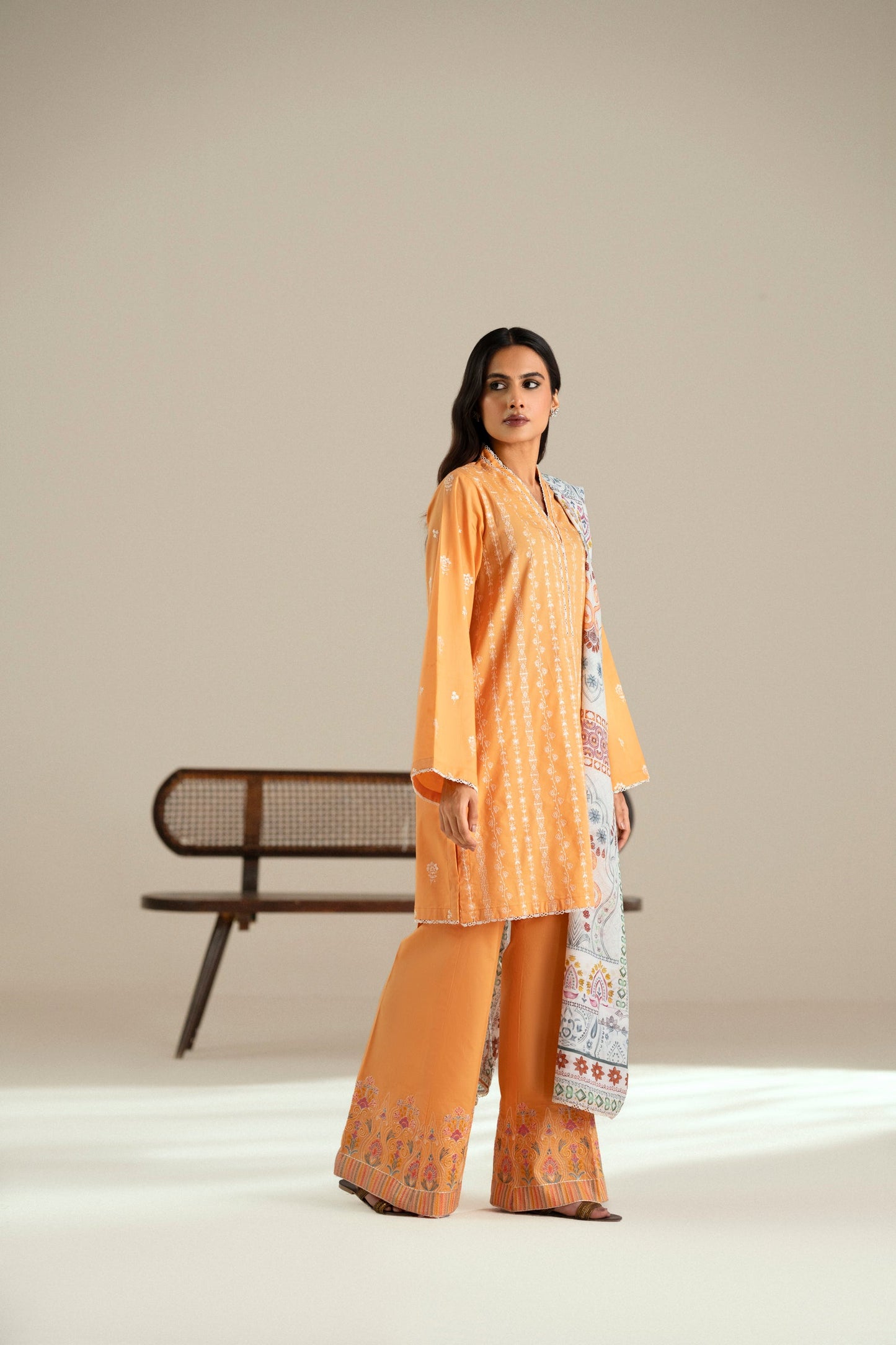 Cotton Lawn Dyed Embroidery