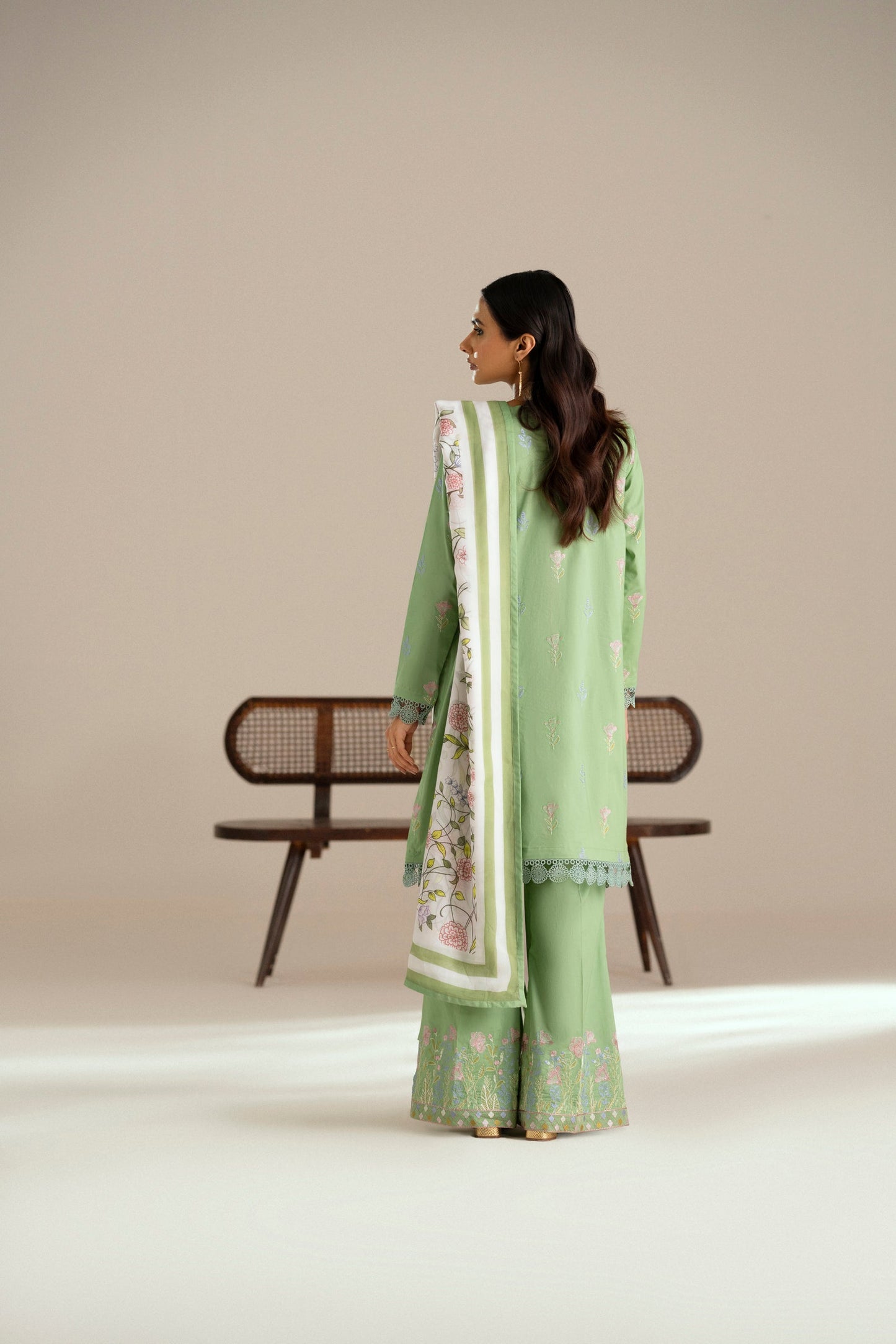 Cotton Lawn Dyed Embroidery