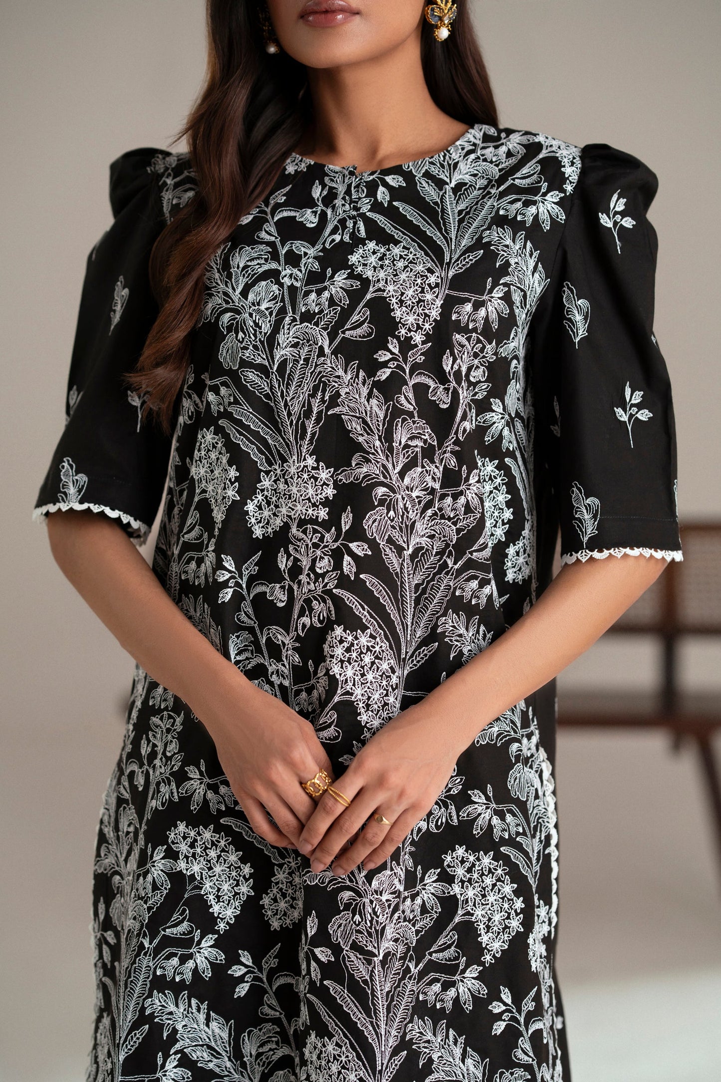 Cotton Lawn Dyed Embroidery
