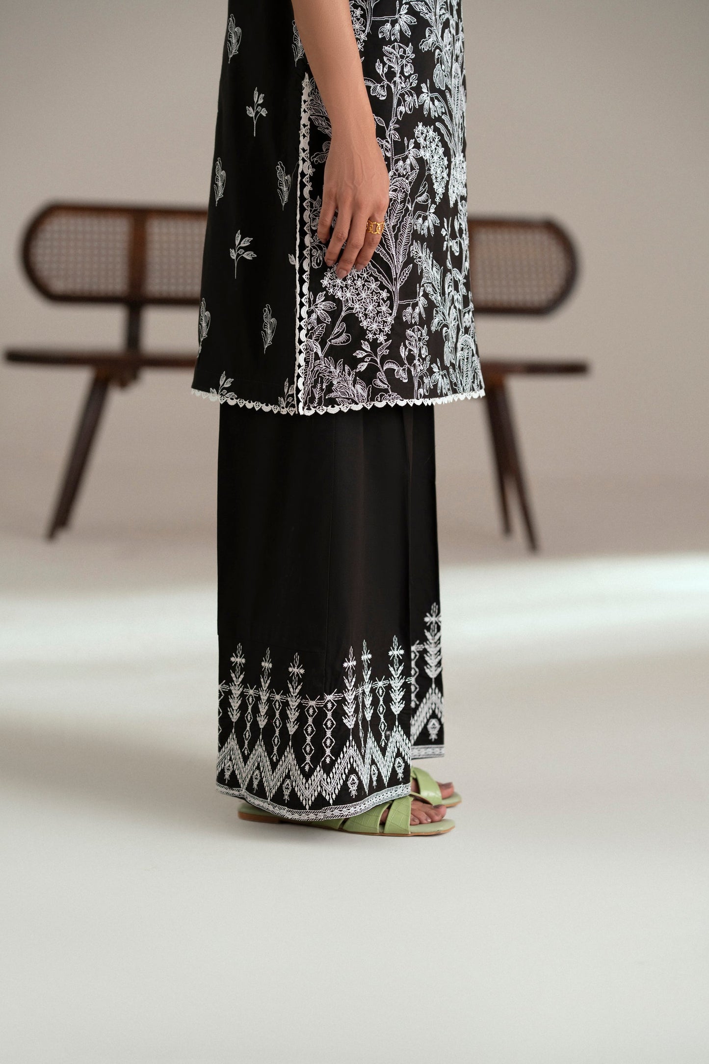 Cotton Lawn Dyed Embroidery