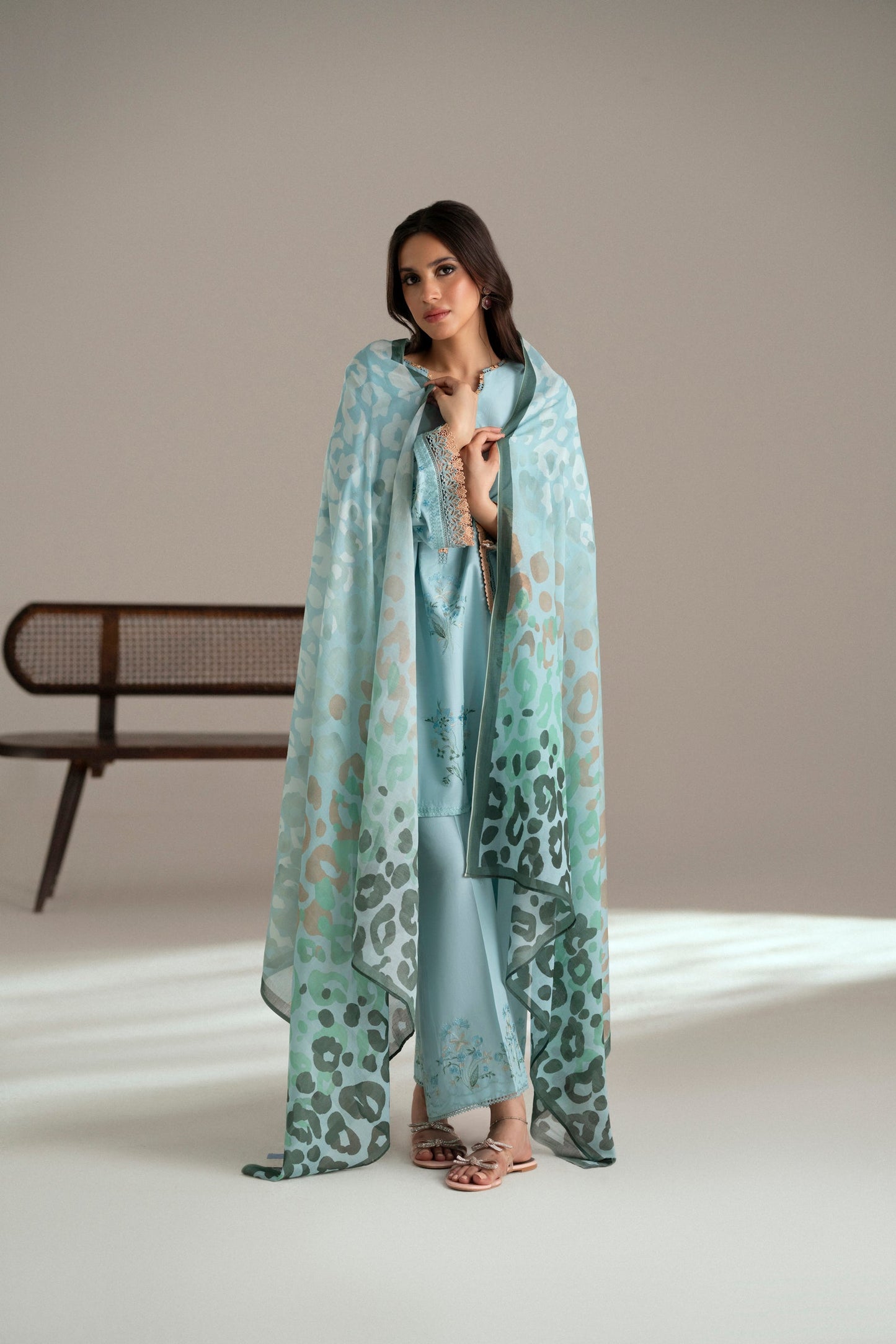Cotton Lawn Dyed Embroidery