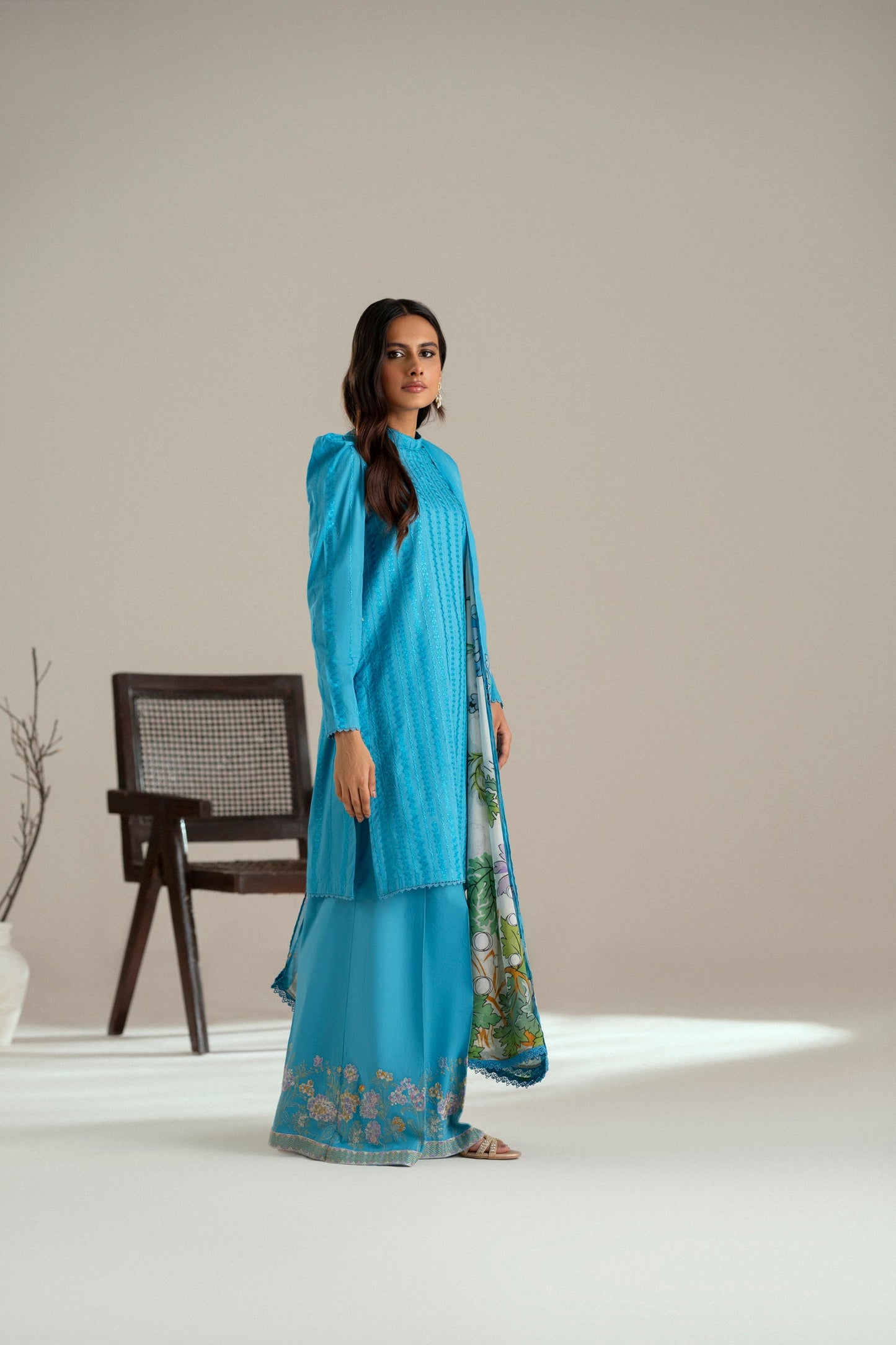 Cotton Lawn Dyed Embroidery