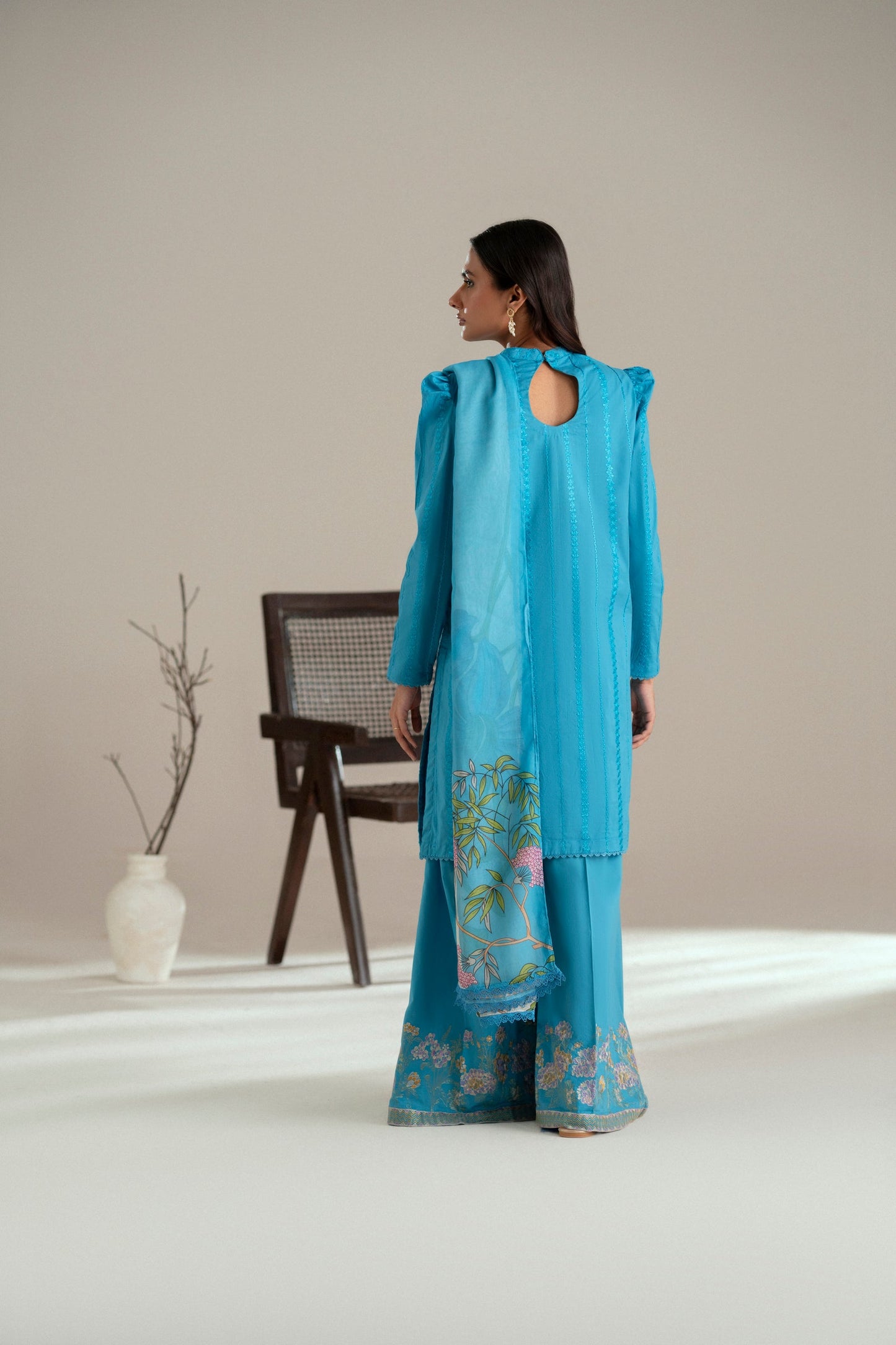 Cotton Lawn Dyed Embroidery