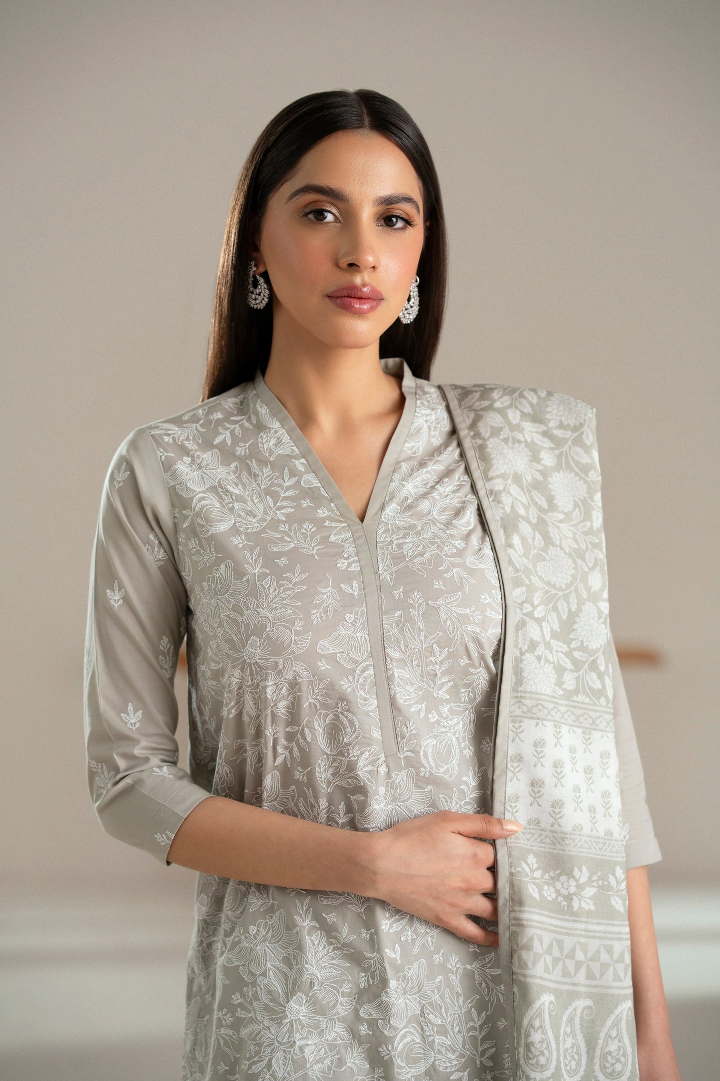 Cotton Lawn Dyed Embroidery