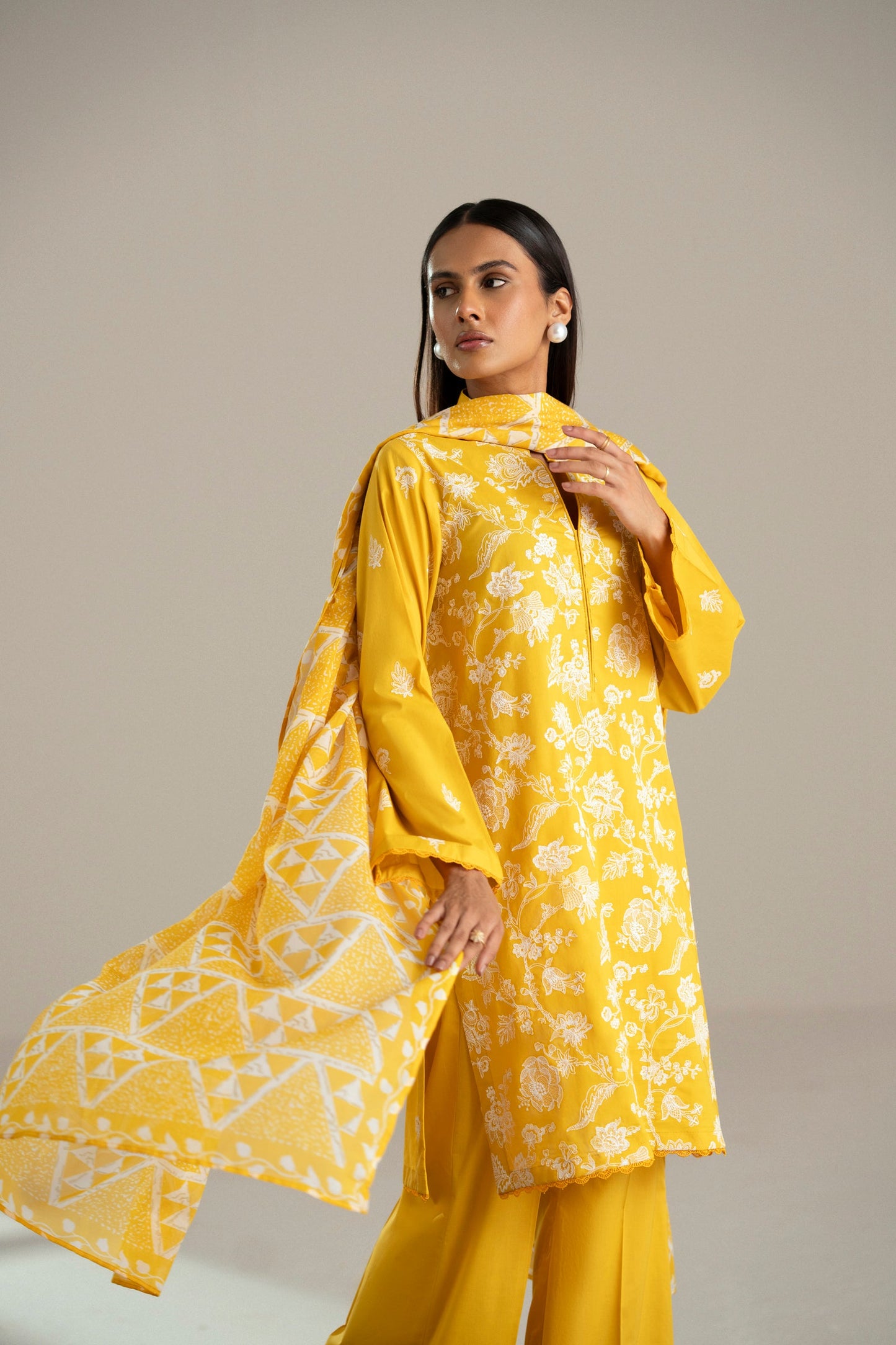 Cotton Lawn Dyed Embroidery