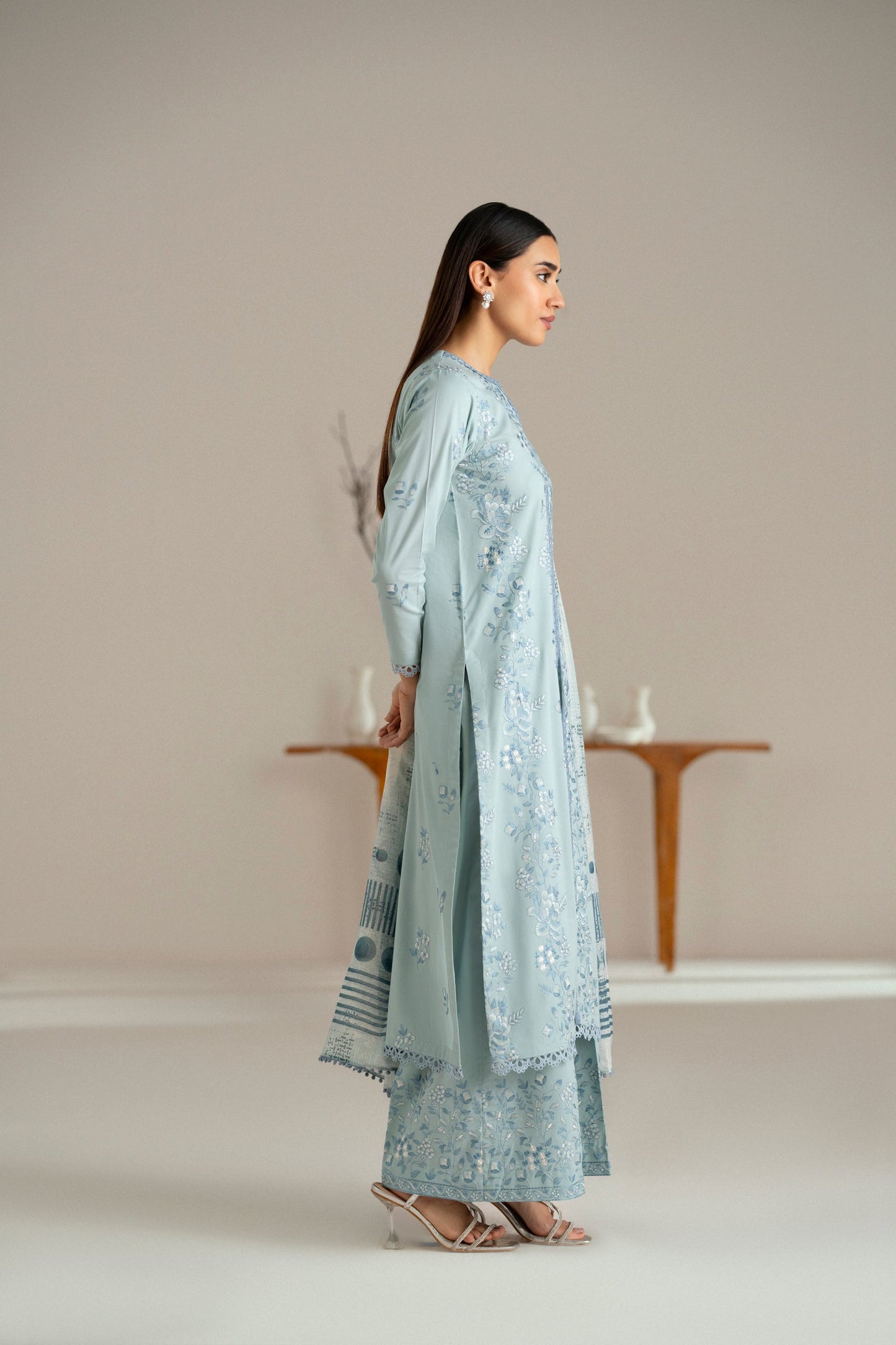 Cotton Lawn Dyed Embroidery