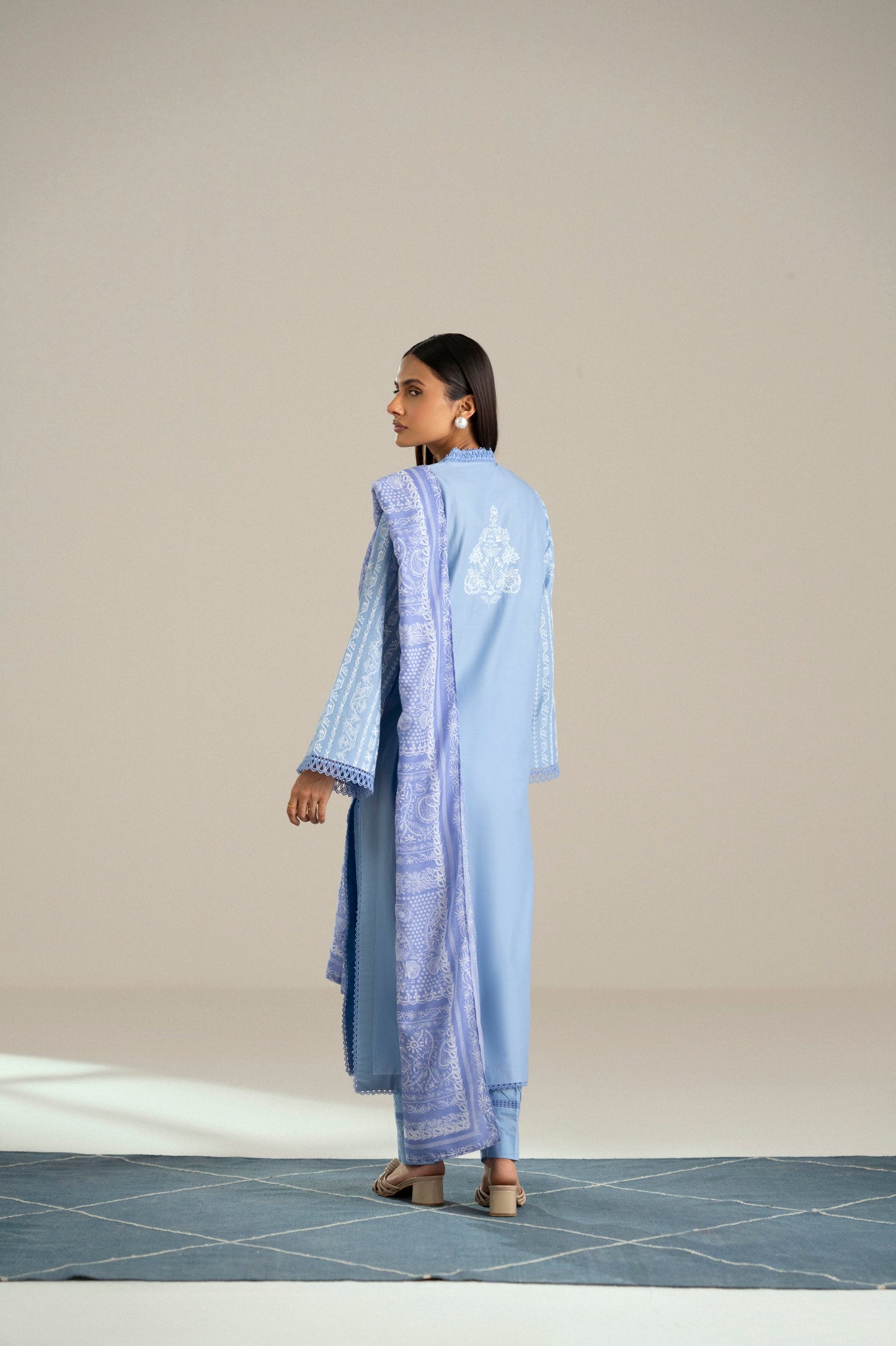 Cotton Lawn Dyed Embroidery