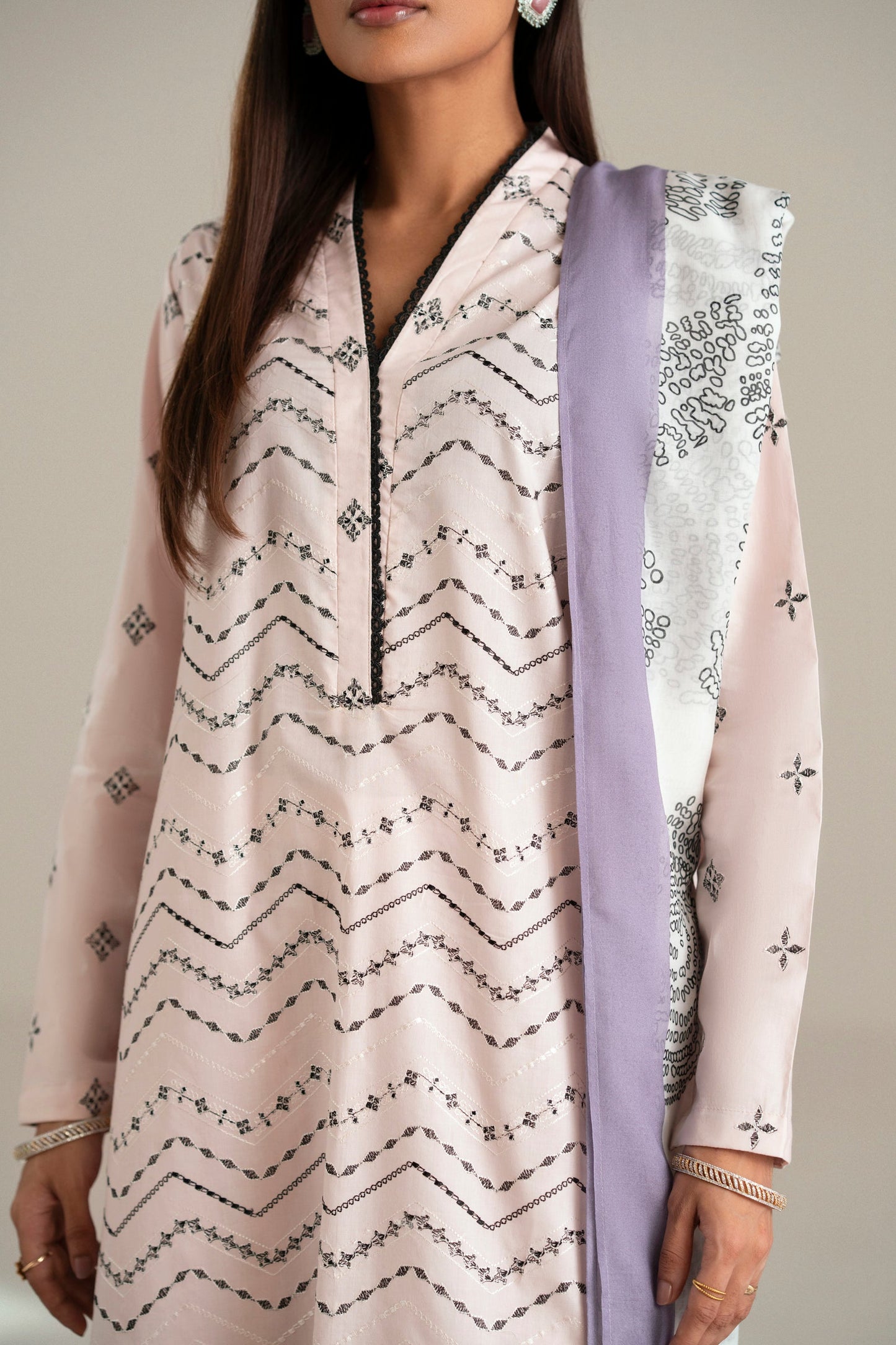 Cotton Lawn Dyed Embroidery