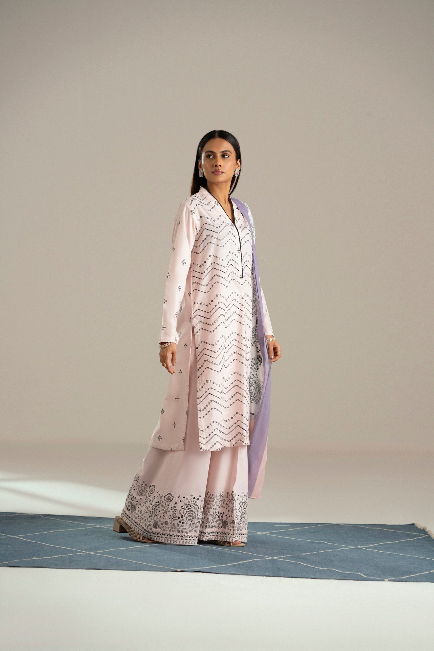 Cotton Lawn Dyed Embroidery