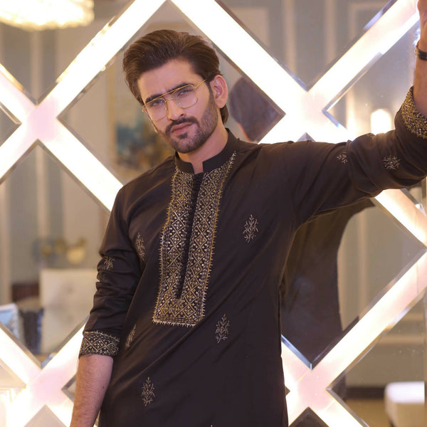 CK 715 Black Men's Pajama Kurta