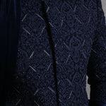 ER SH 118 Navy Blue Sherwani For Men