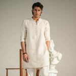 CK 762 White Chikankari Kurta