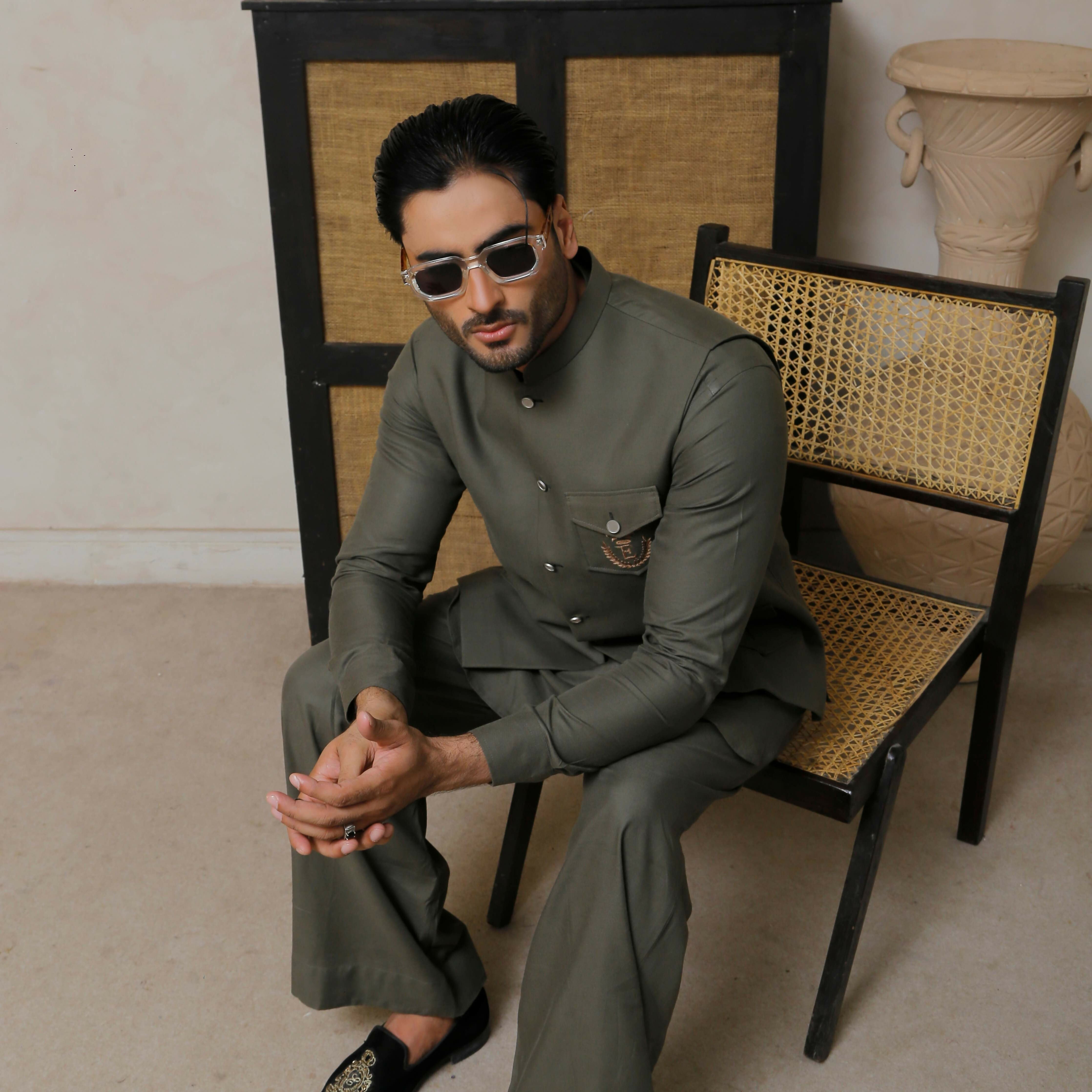 Olive Green WaistCoat