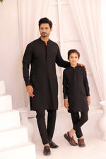 ER FS 4 Black Daddy And Me Outfit In Black