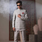 ER 3023 Grey Sequance Prince Coat