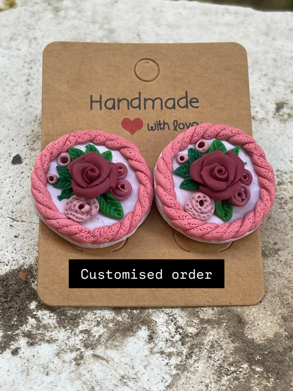 Twisted floral studs