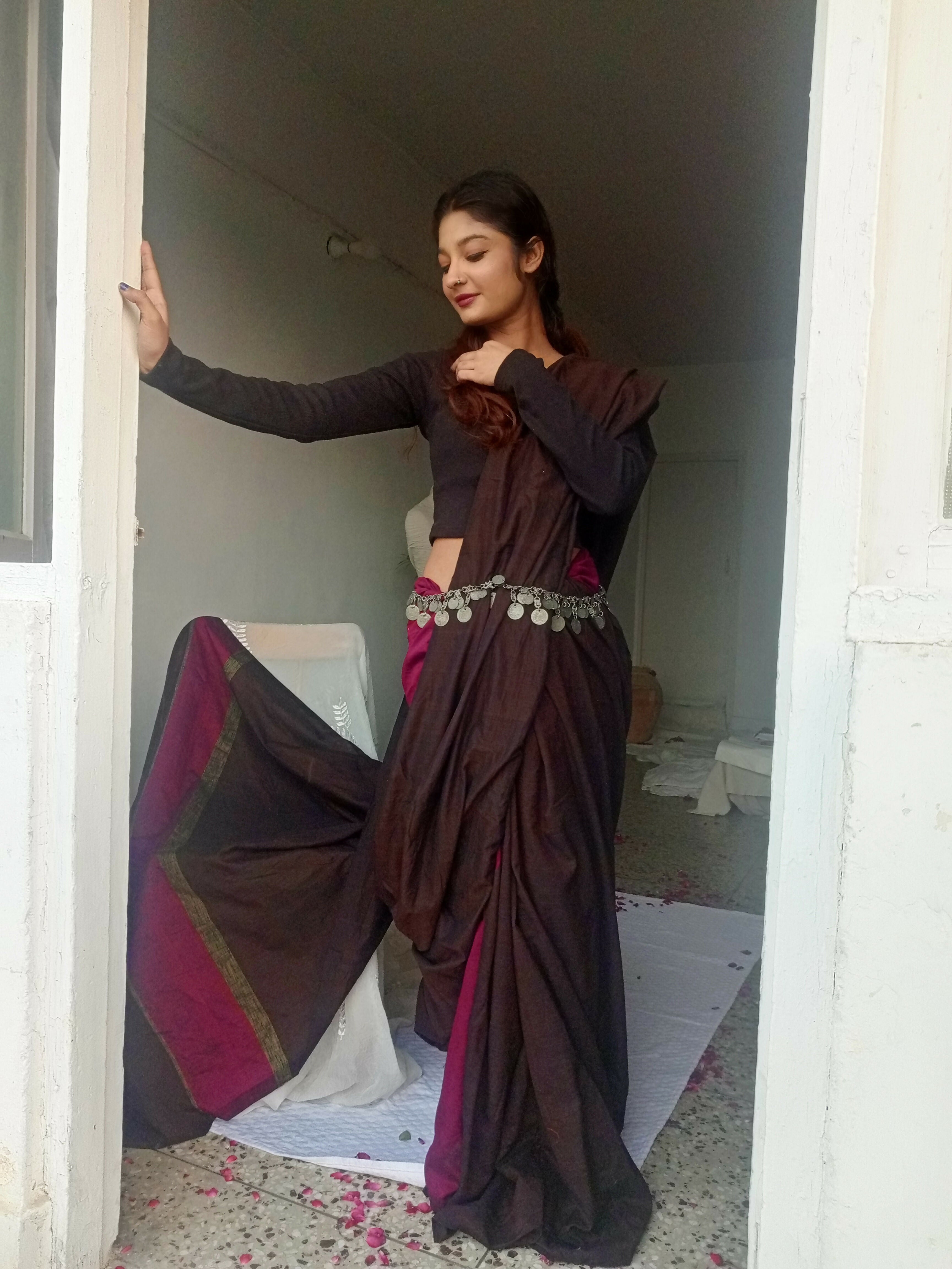 Earthy BrownHandloom saree