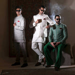 ER 3022 Green Foil Work Prince Coat