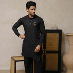 ER 798 Jet Black Executive Kameez Farshi Trouser